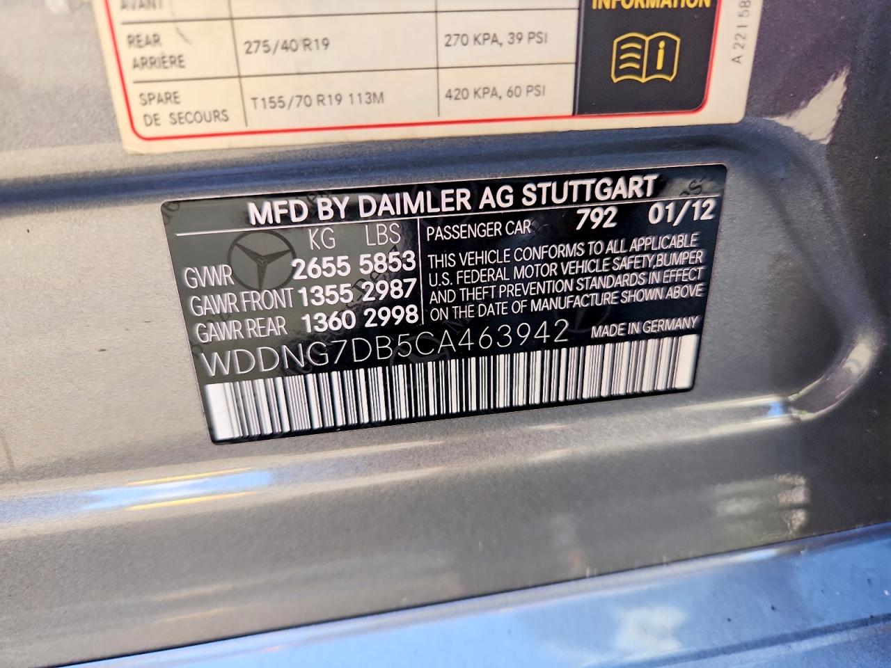 2012 Mercedes-benz S 550 Gray vin: WDDNG7DB5CA463942