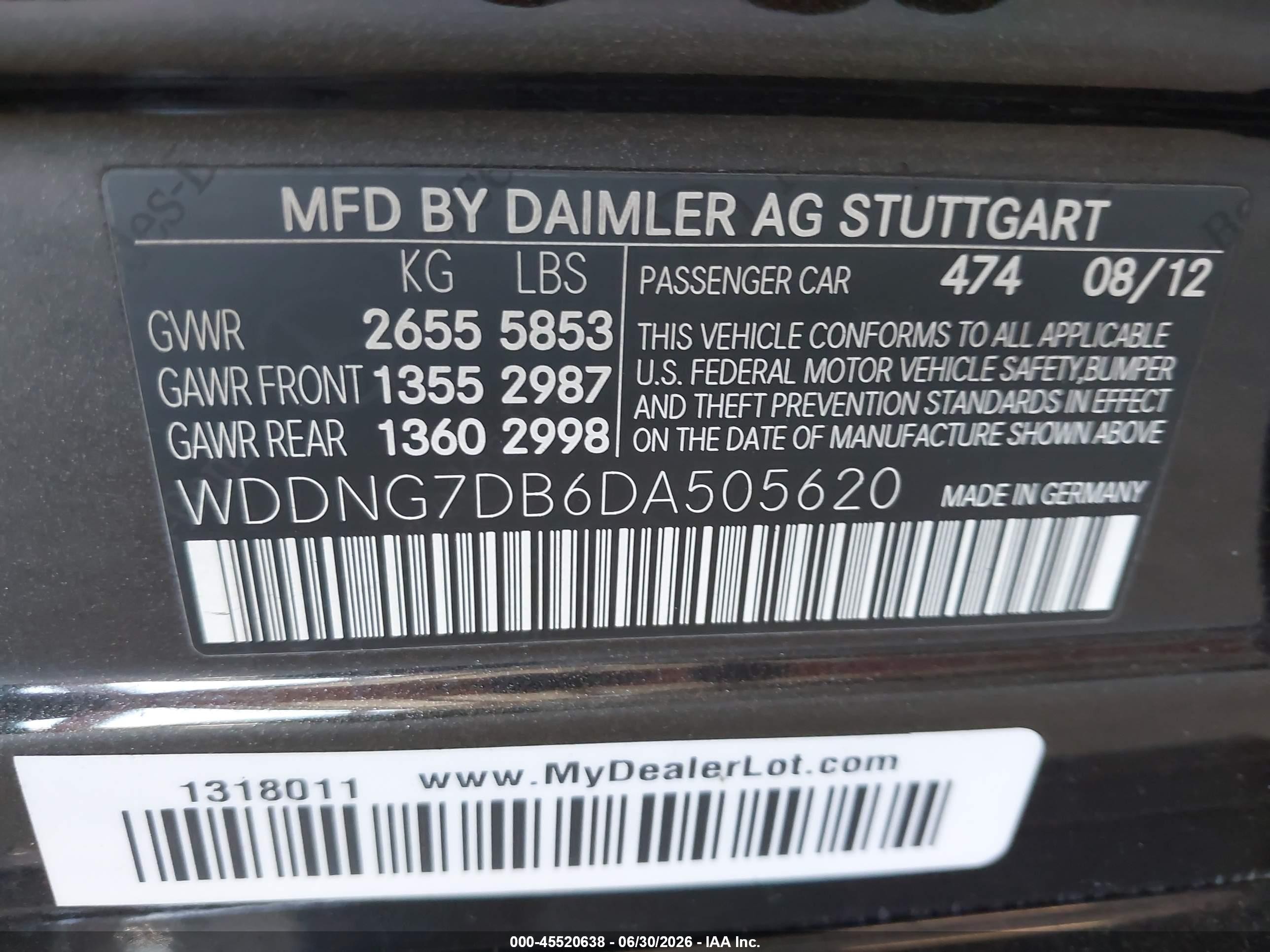 2013 Mercedes-benz S 550 Black vin: WDDNG7DB6DA505620