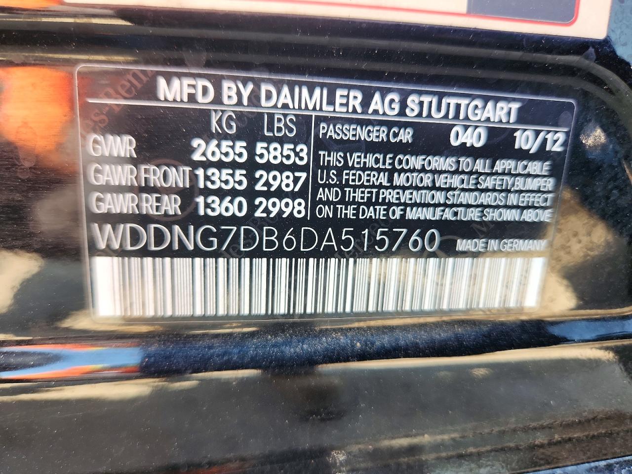 2013 Mercedes-benz S 550 Black vin: WDDNG7DB6DA515760