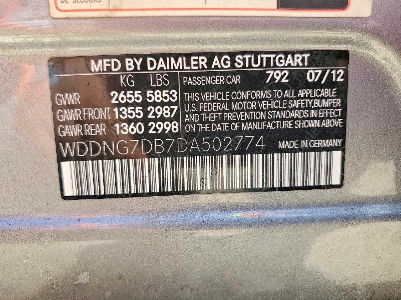 2013 Mercedes-benz S 550 Silver vin: WDDNG7DB7DA502774
