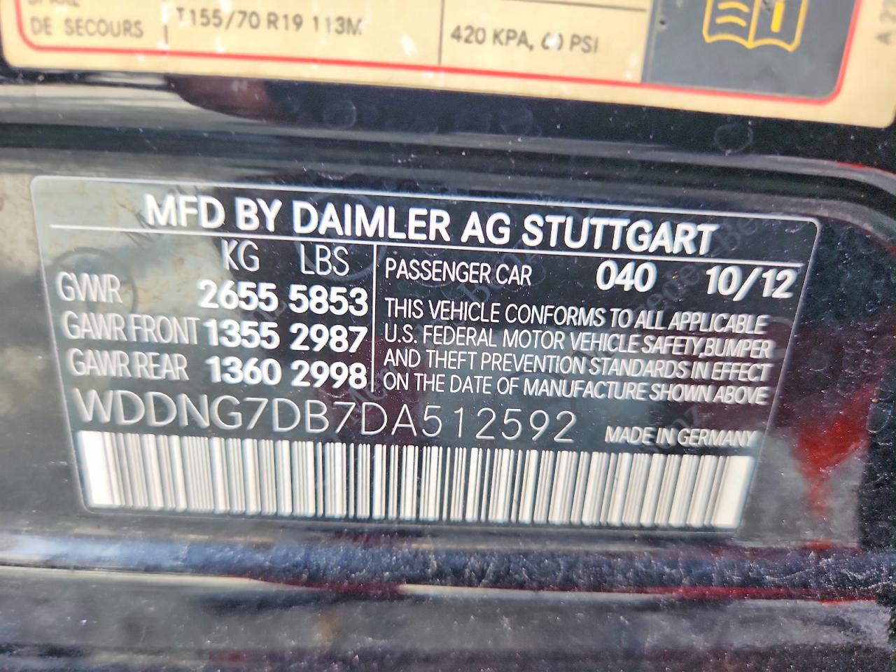 2013 Mercedes-benz S 550 Black vin: WDDNG7DB7DA512592