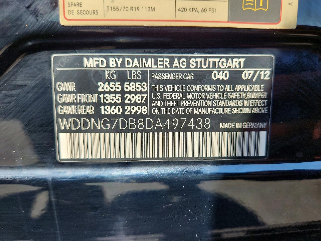 2013 Mercedes-benz S 550 Black vin: WDDNG7DB8DA497438