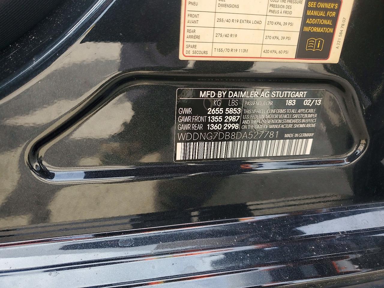 2013 Mercedes-benz S 550 Black vin: WDDNG7DB8DA527781