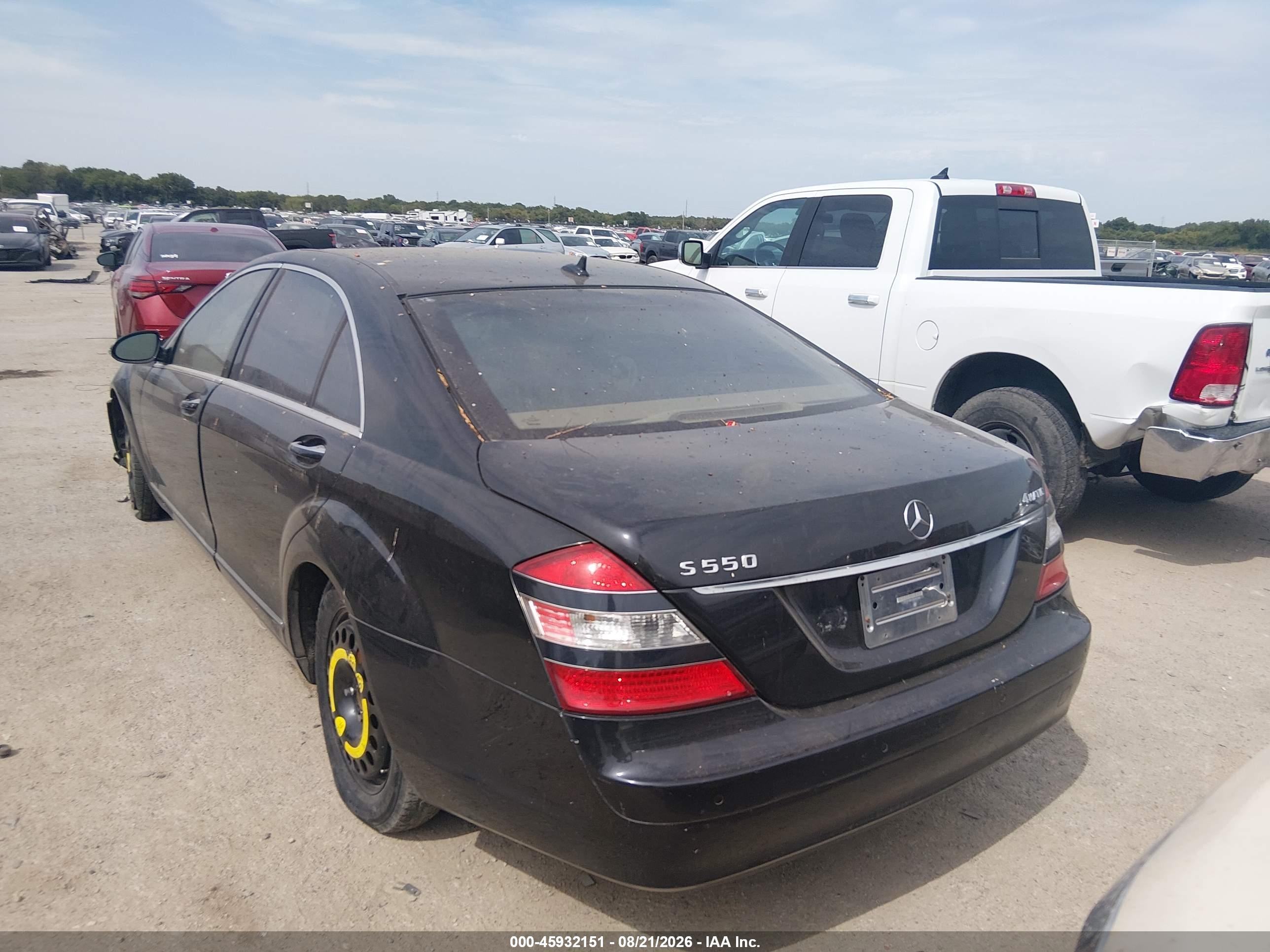 2008 Mercedes-benz S 550 4matic Черный vin: WDDNG86X08A179429