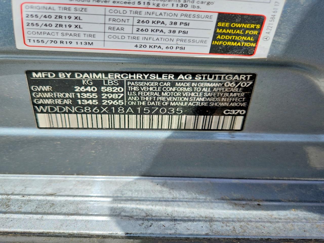 2008 Mercedes-benz S-class S550 Silver vin: WDDNG86X18A157035