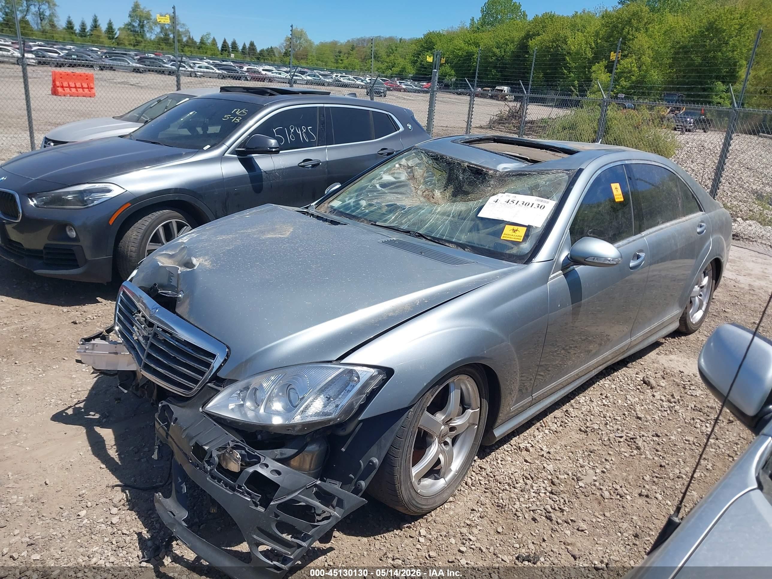 2008 Mercedes-benz S 550 4matic Silver vin: WDDNG86X18A204404