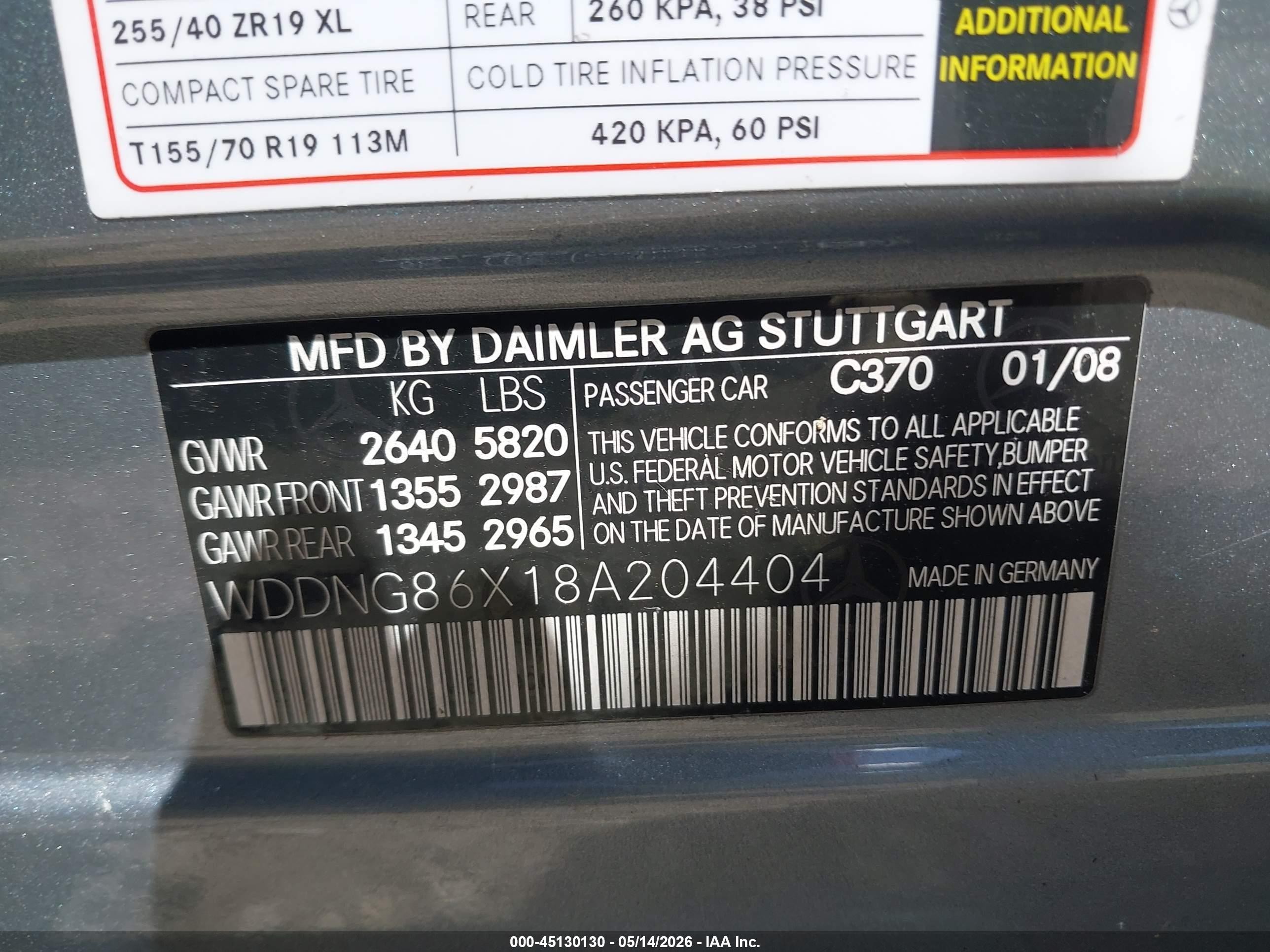 2008 Mercedes-benz S 550 4matic Silver vin: WDDNG86X18A204404