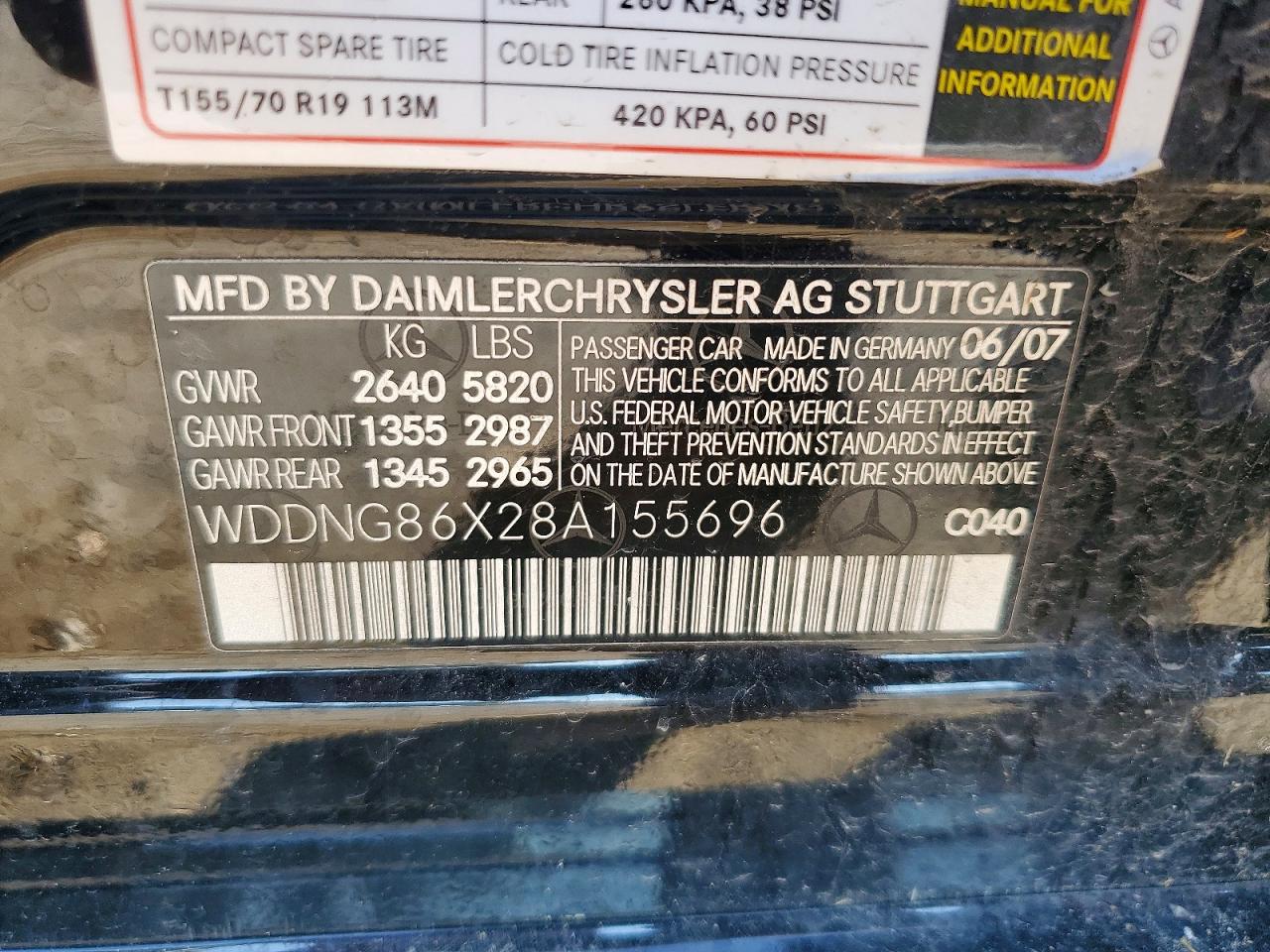 2008 Mercedes-benz S 550 4matic Black vin: WDDNG86X28A155696