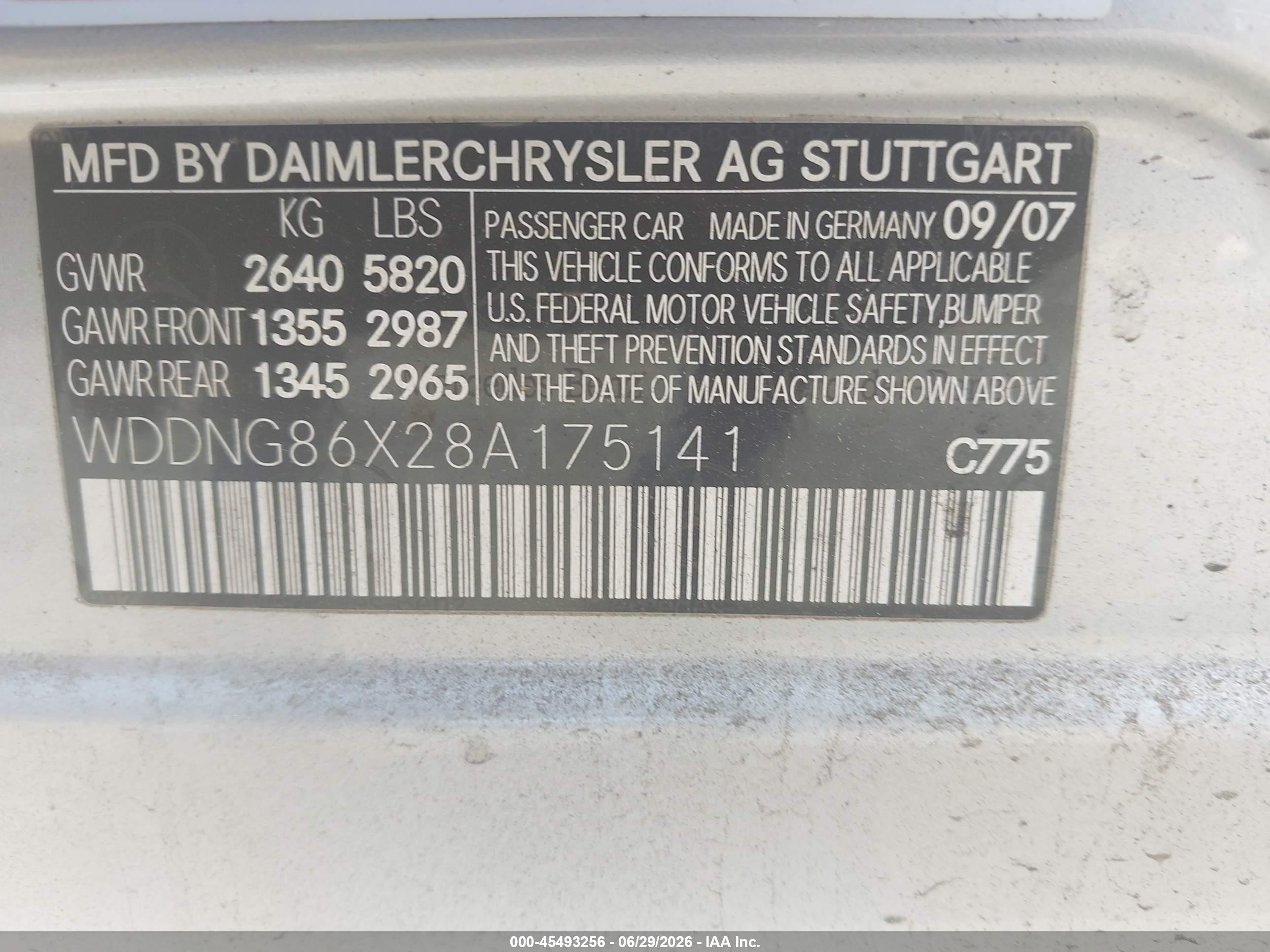 2008 Mercedes-benz S 550 4matic Gray vin: WDDNG86X28A175141