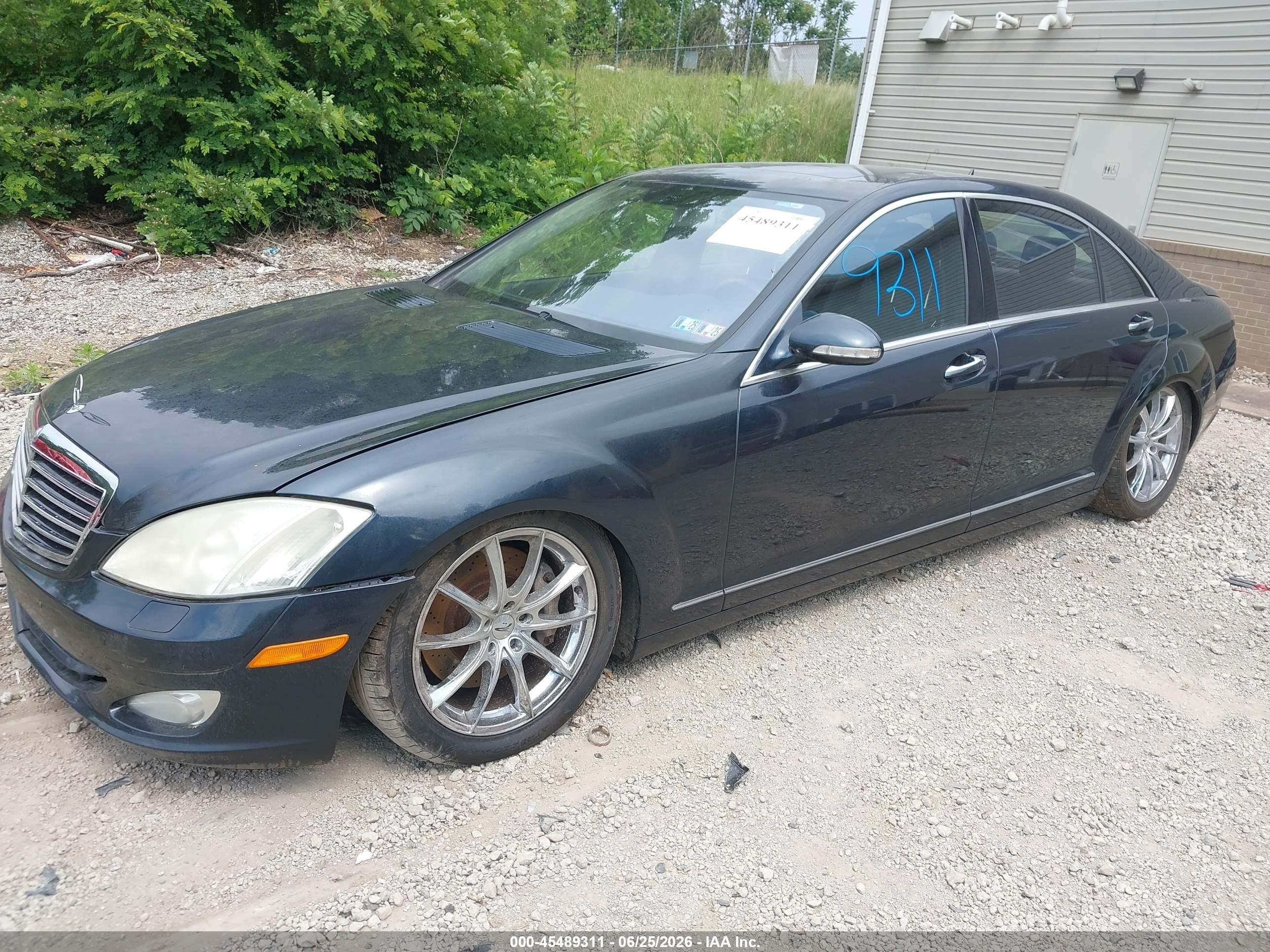 2007 Mercedes-benz S 550 4matic Black vin: WDDNG86X37A133172