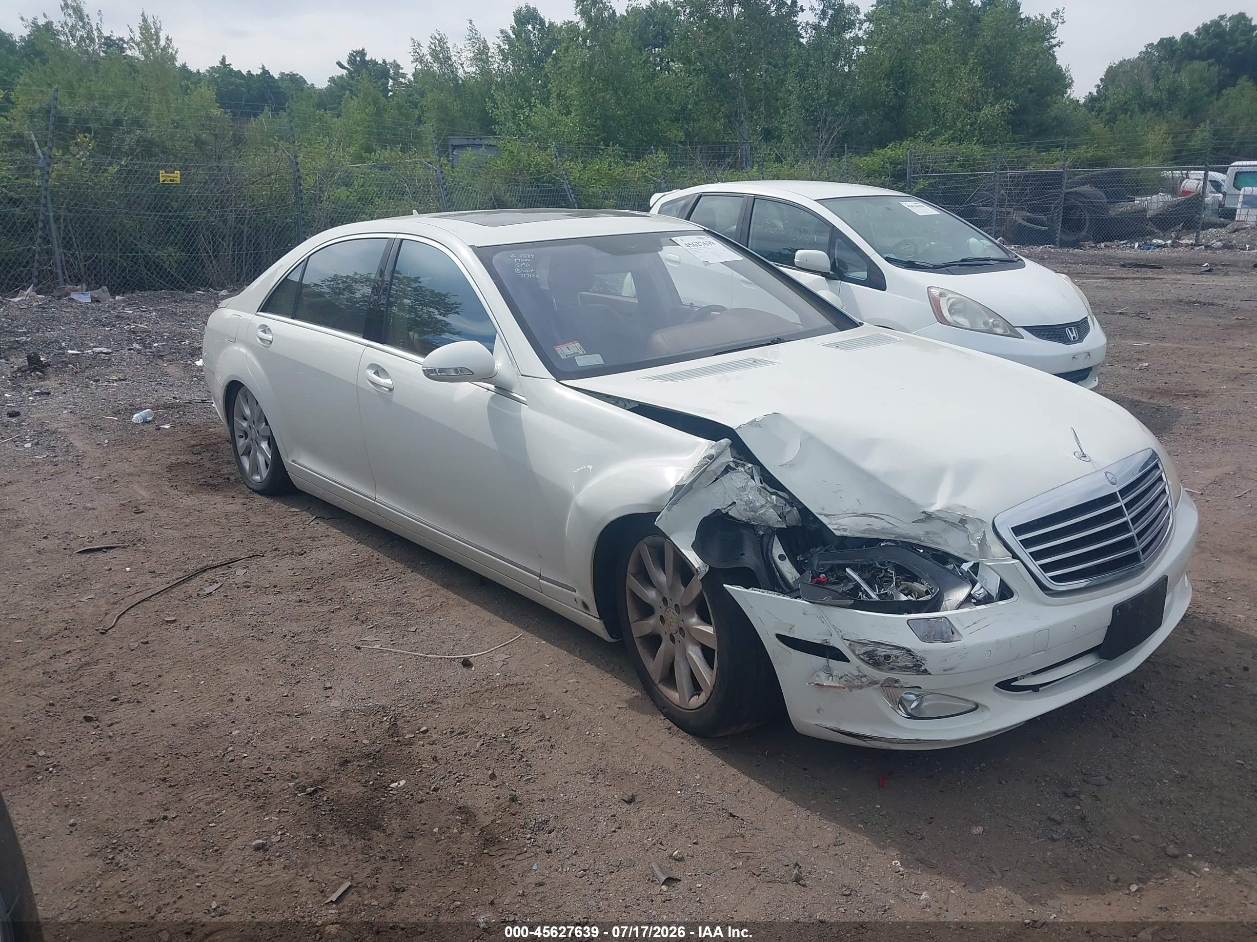 2008 Mercedes-benz S 550 4matic White vin: WDDNG86X38A177769
