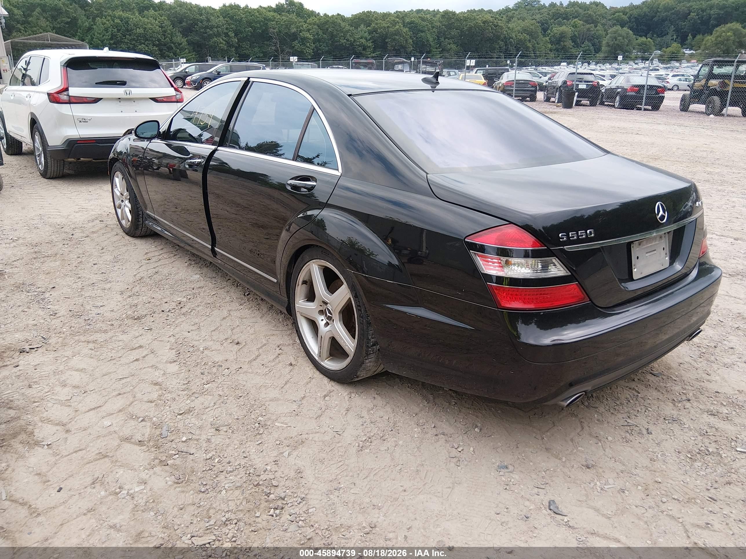 2008 Mercedes-benz S 550 4matic Черный vin: WDDNG86X38A235847