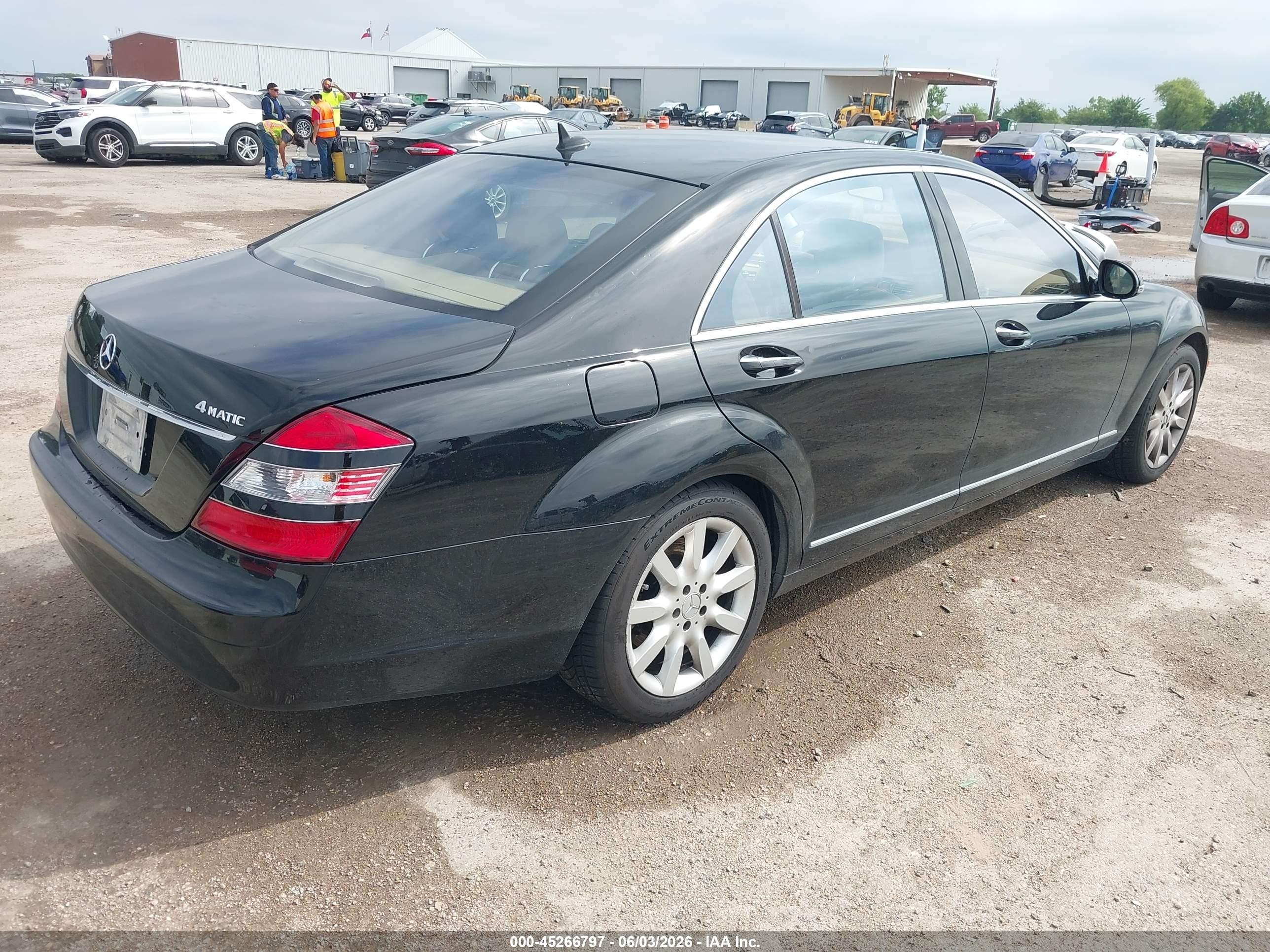 2007 Mercedes-benz S 550 4matic Black vin: WDDNG86X67A134509