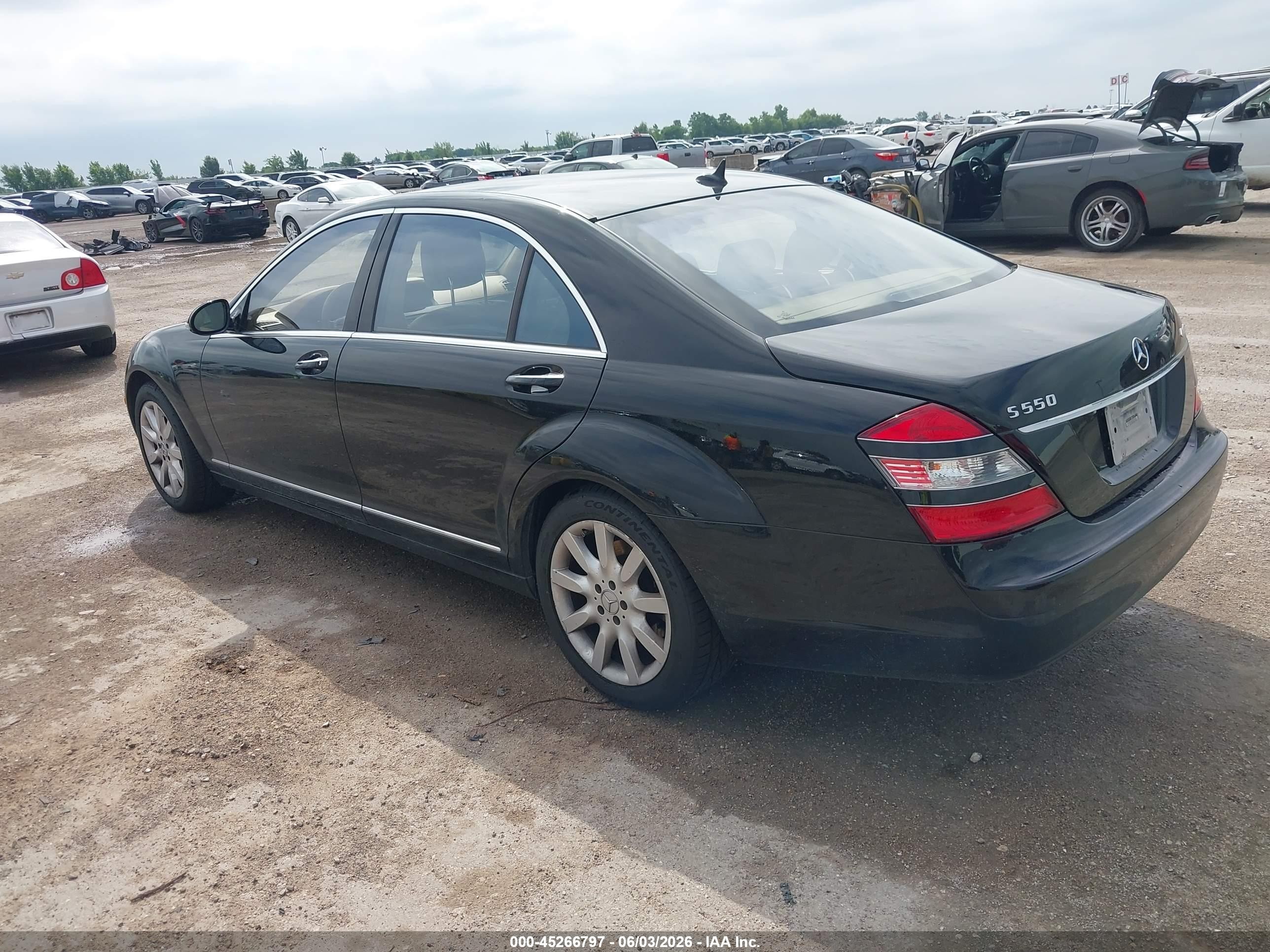 2007 Mercedes-benz S 550 4matic Black vin: WDDNG86X67A134509