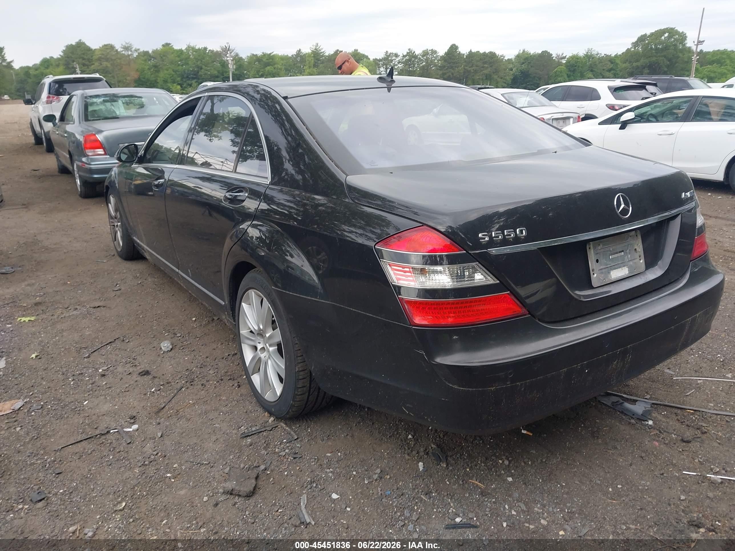 2007 Mercedes-benz S 550 4matic Черный vin: WDDNG86X77A121347