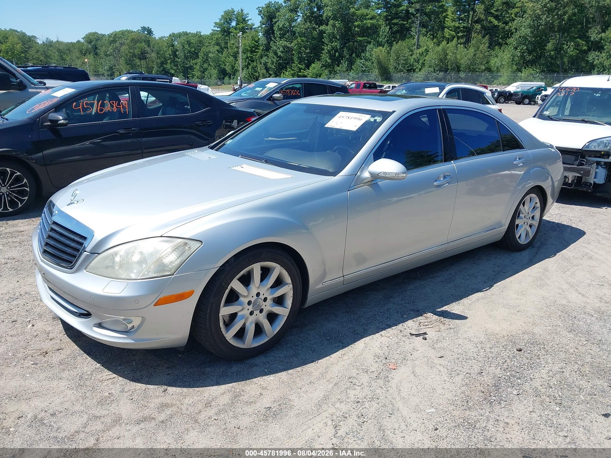 2007 Mercedes-benz S 550 4matic Серебряный vin: WDDNG86X97A138974