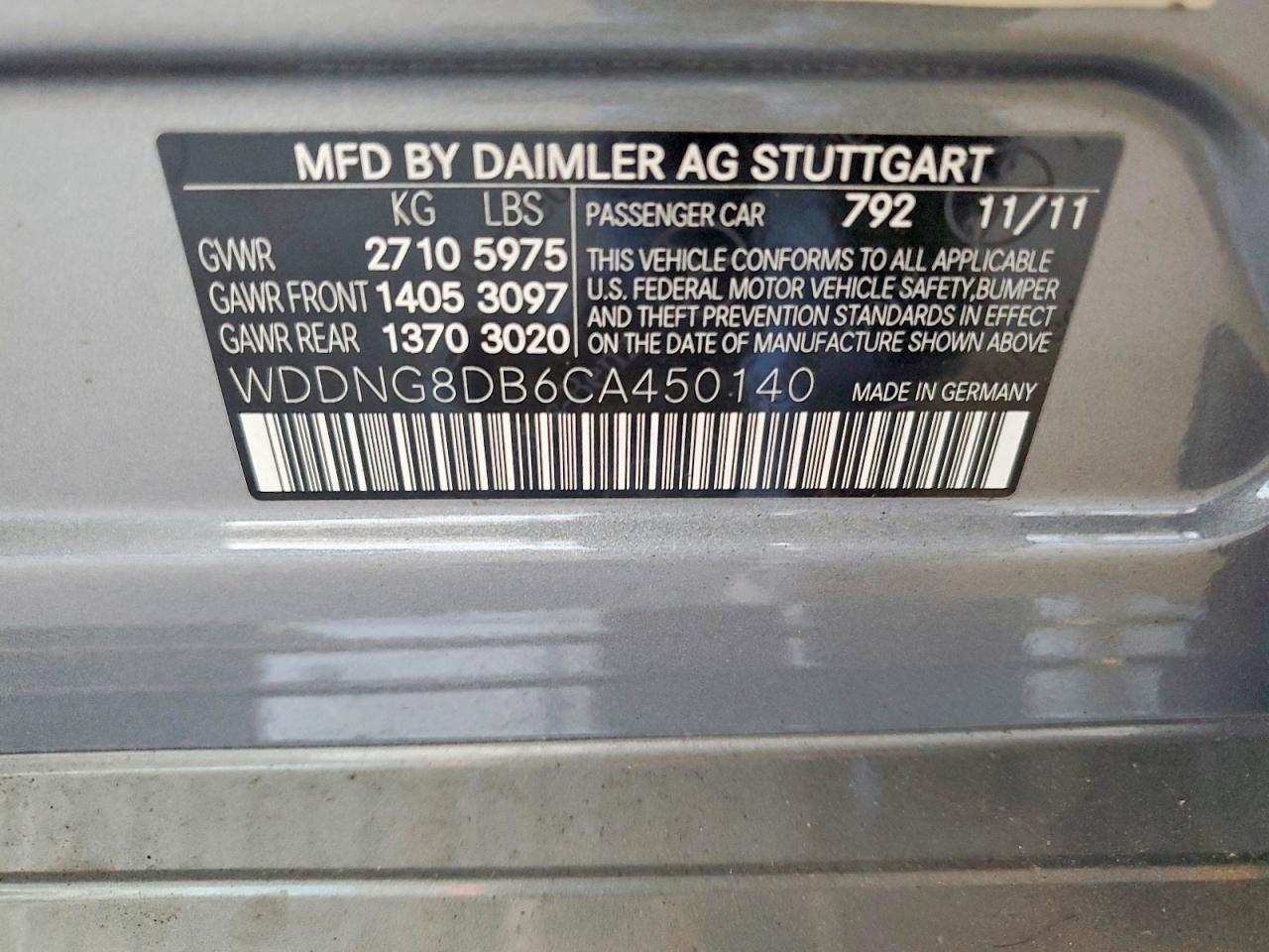 2012 Mercedes-benz S 350 Bluetec Gray vin: WDDNG8DB6CA450140