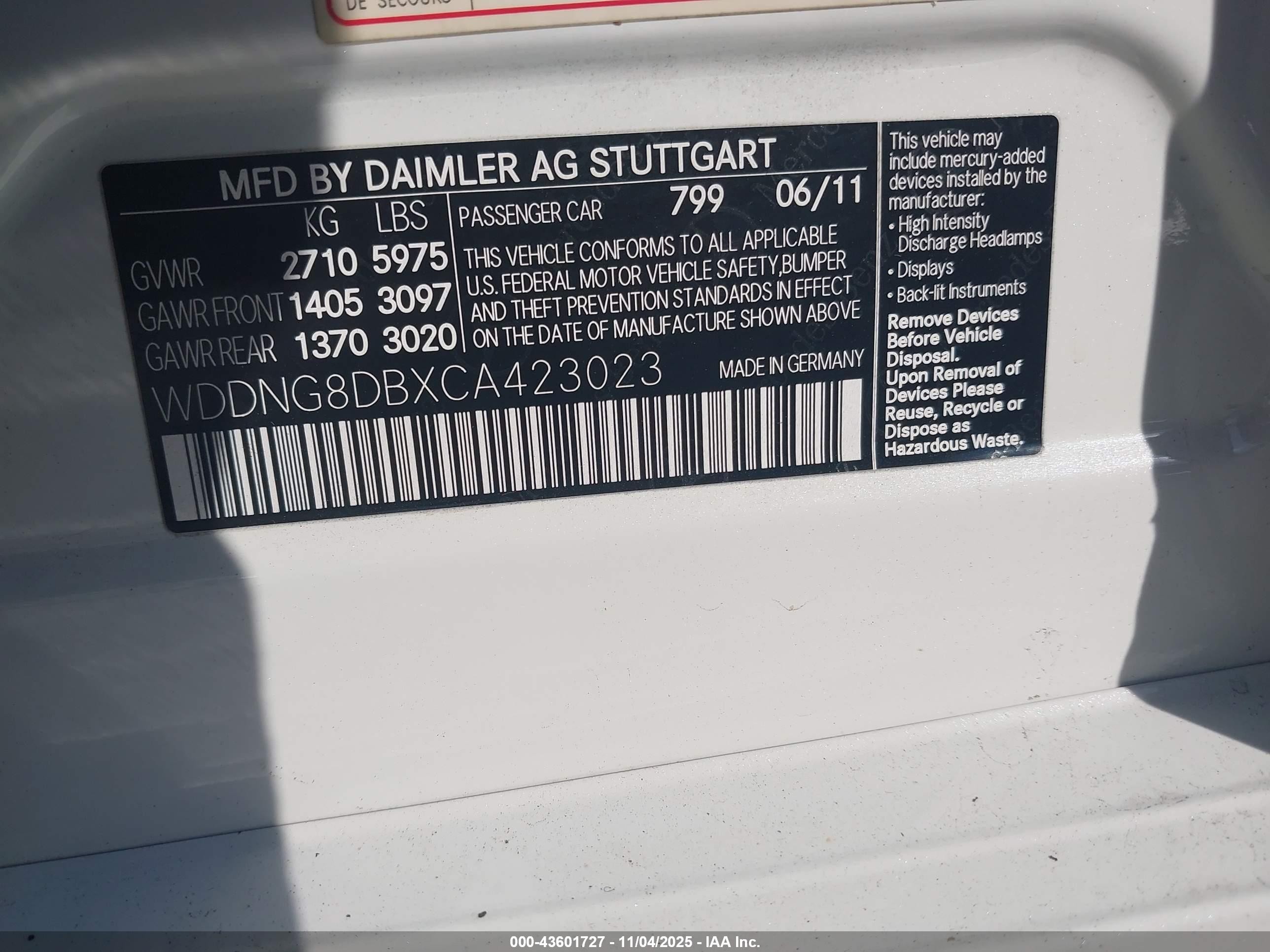 2012 Mercedes-benz S 350 Bluetec 4matic White vin: WDDNG8DBXCA423023