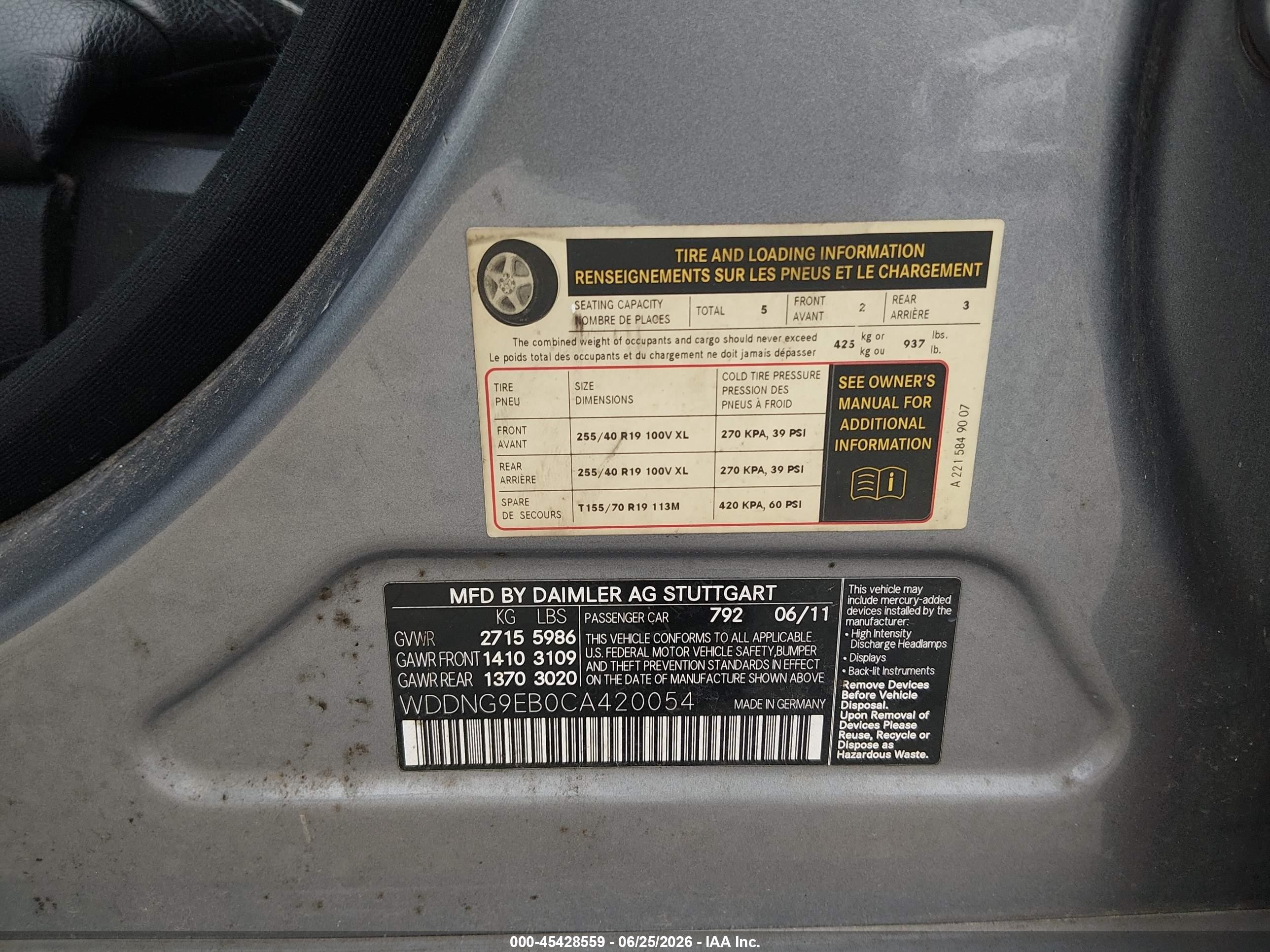 2012 Mercedes-benz S 550 4matic Gray vin: WDDNG9EB0CA420054