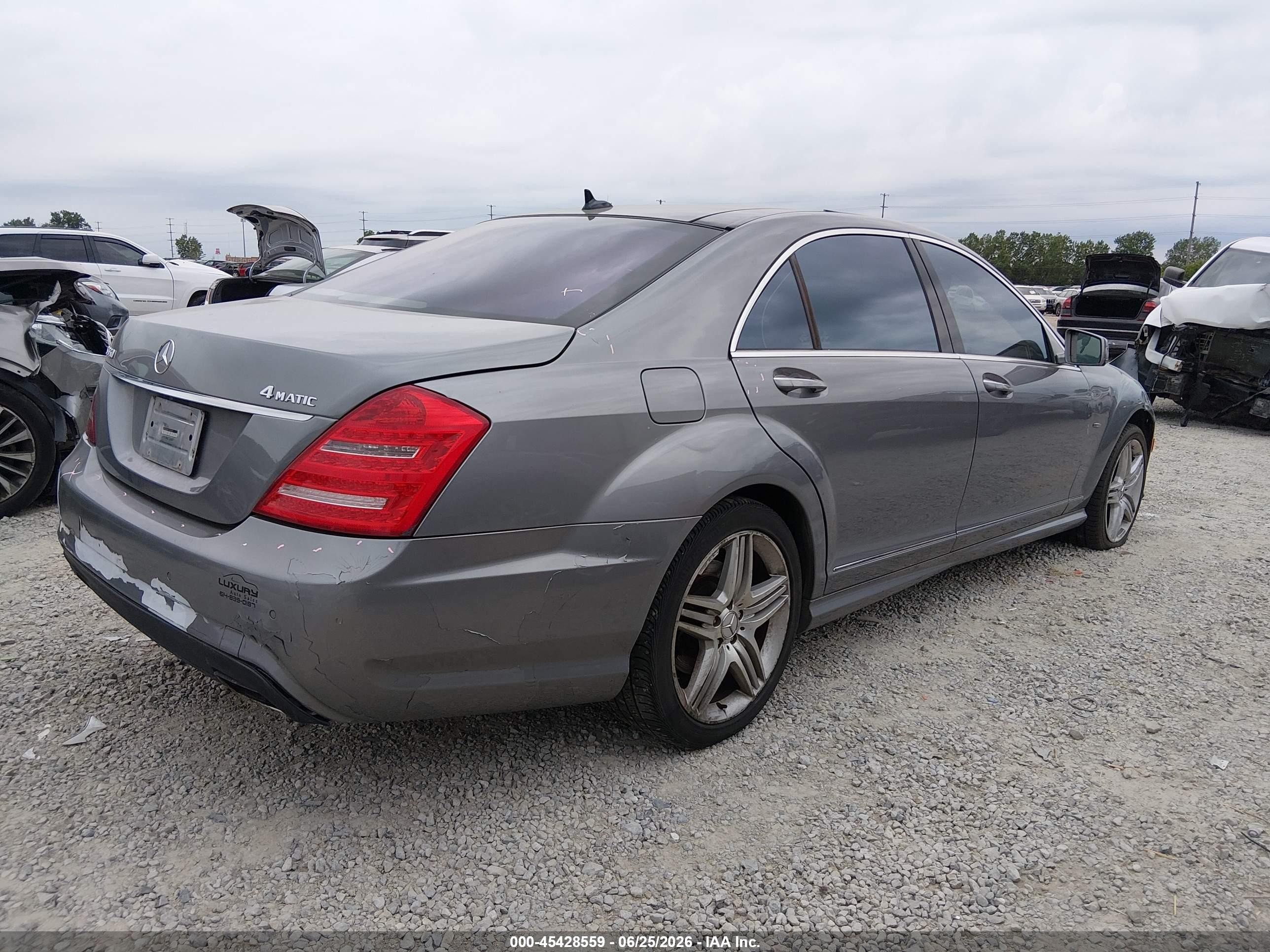 2012 Mercedes-benz S 550 4matic Gray vin: WDDNG9EB0CA420054