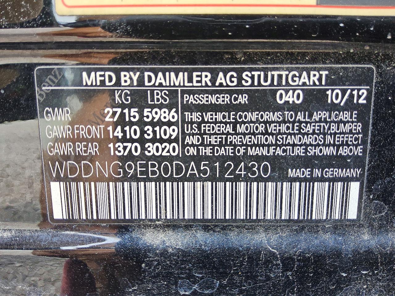 2013 Mercedes-benz S 550 4matic Black vin: WDDNG9EB0DA512430