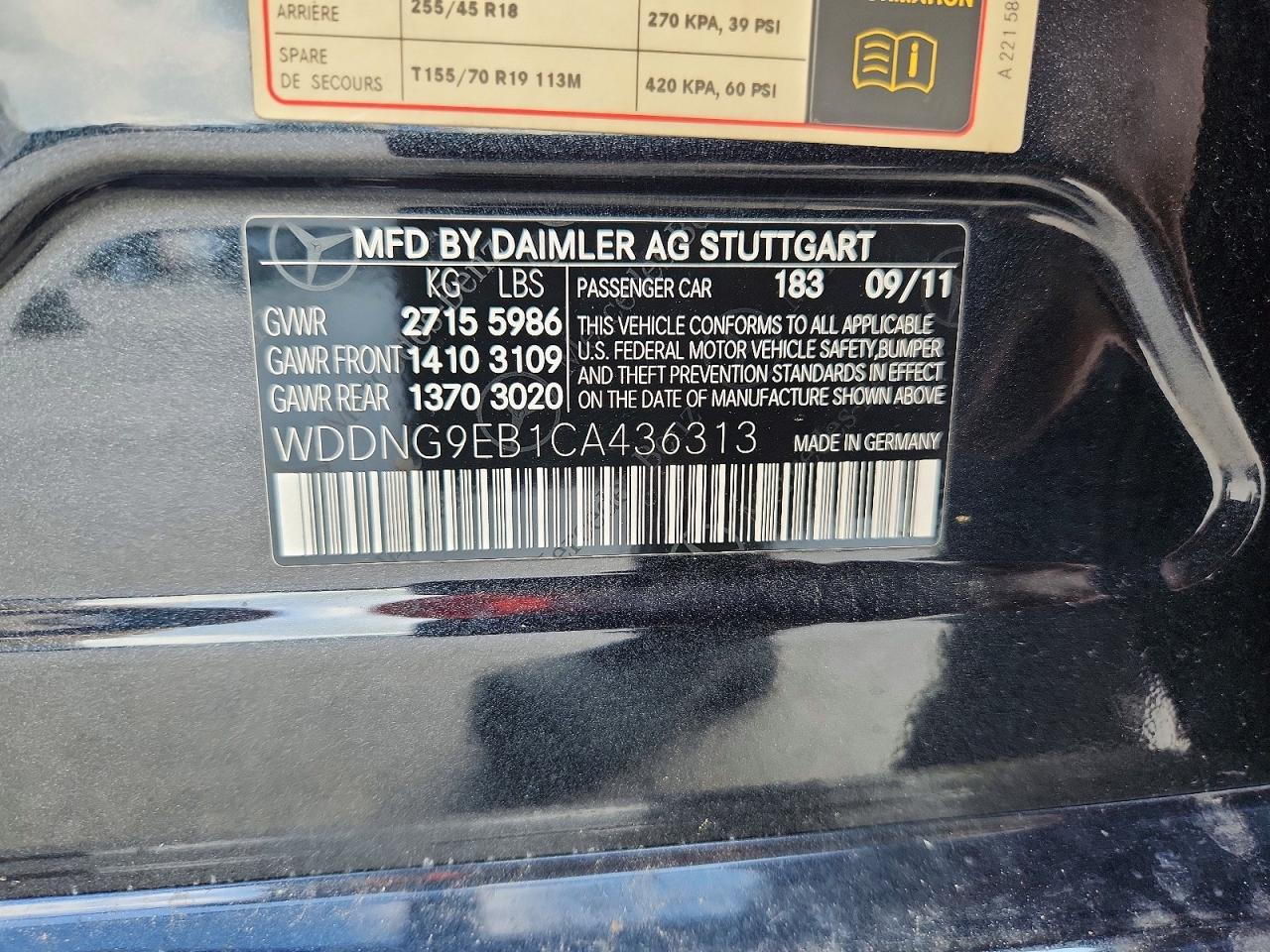 2012 Mercedes-benz S 550 4matic Blue vin: WDDNG9EB1CA436313