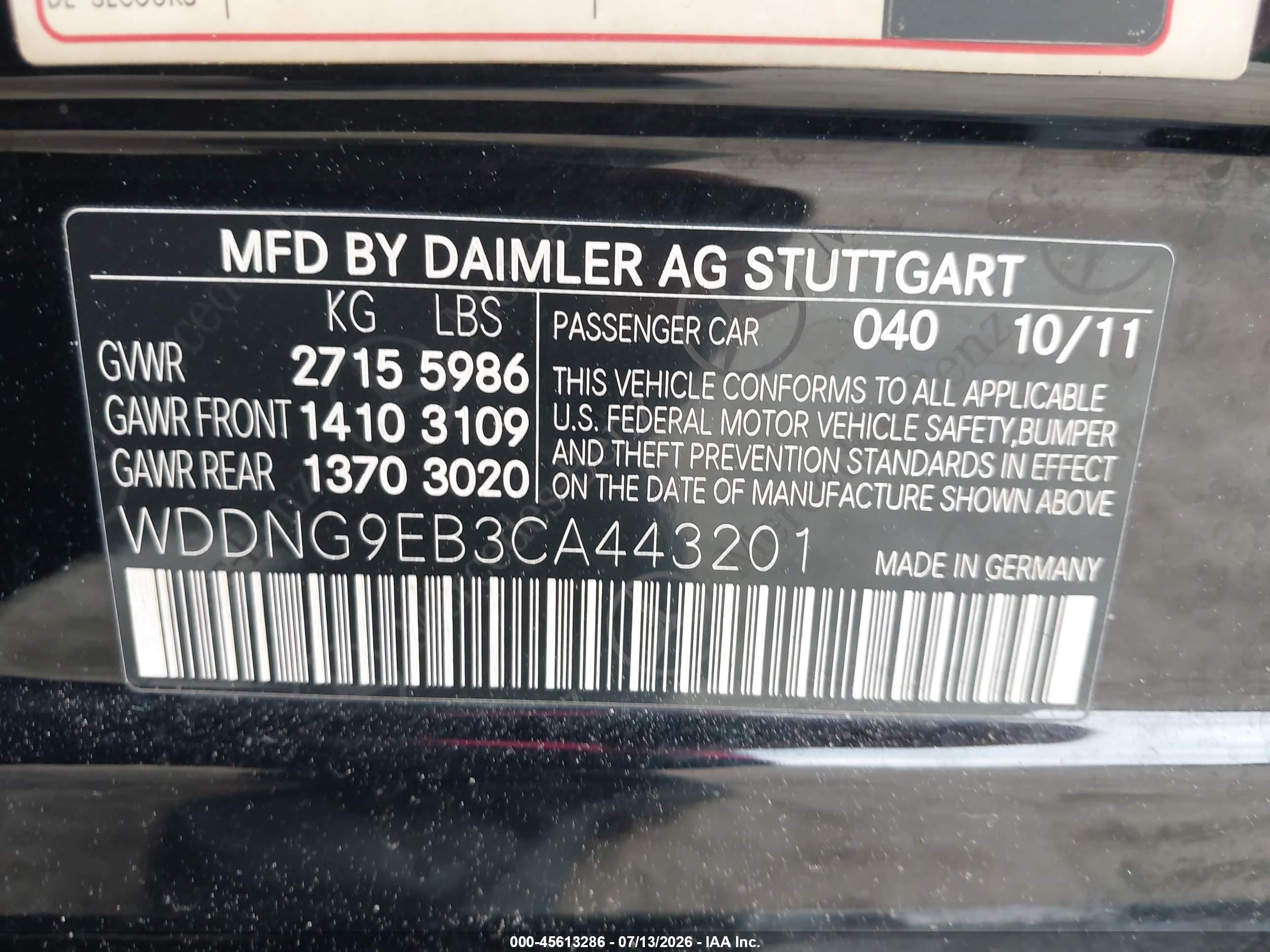 2012 Mercedes-benz S 550 4matic Black vin: WDDNG9EB3CA443201
