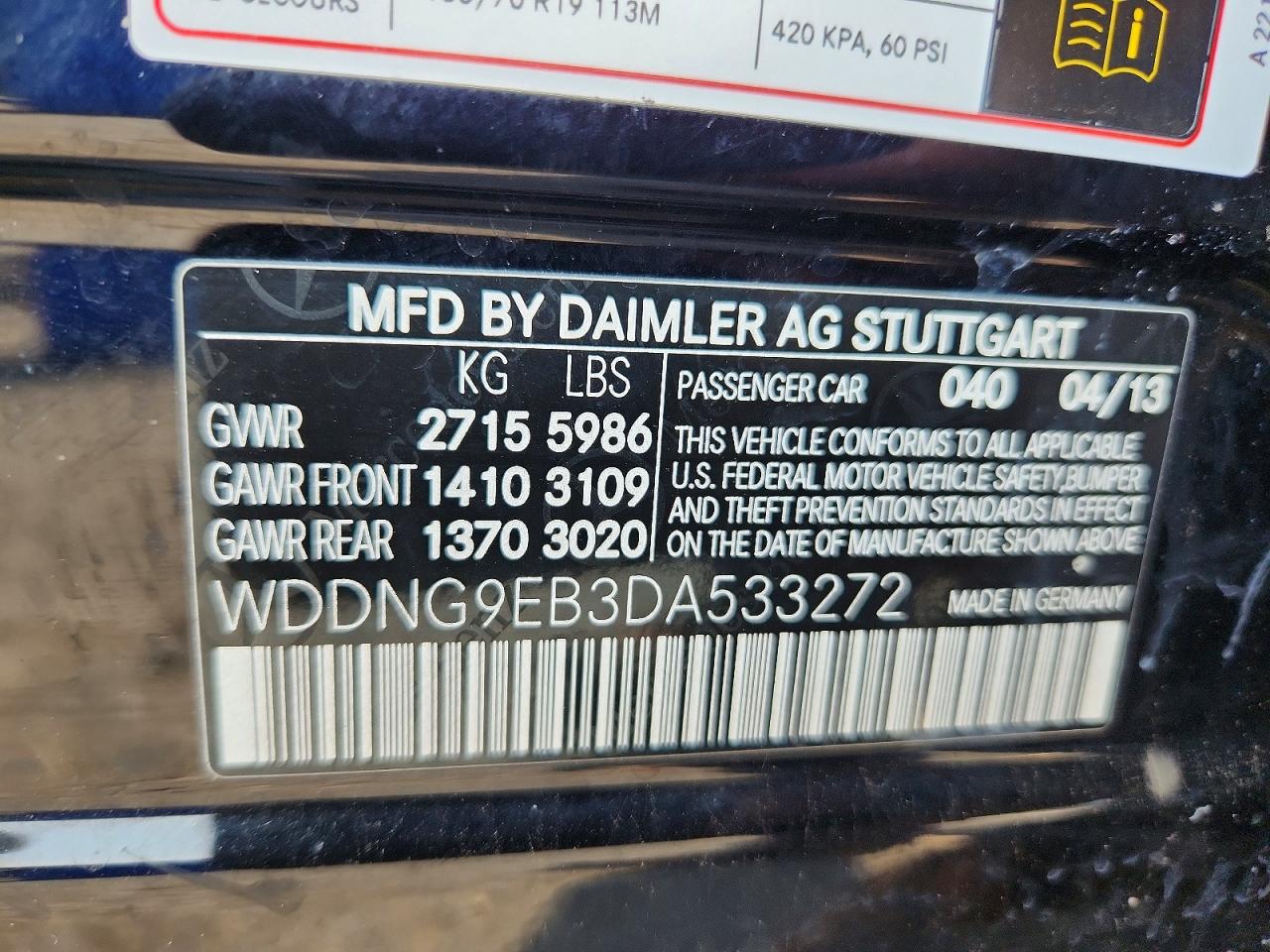 2013 Mercedes-benz S 550 4matic Black vin: WDDNG9EB3DA533272