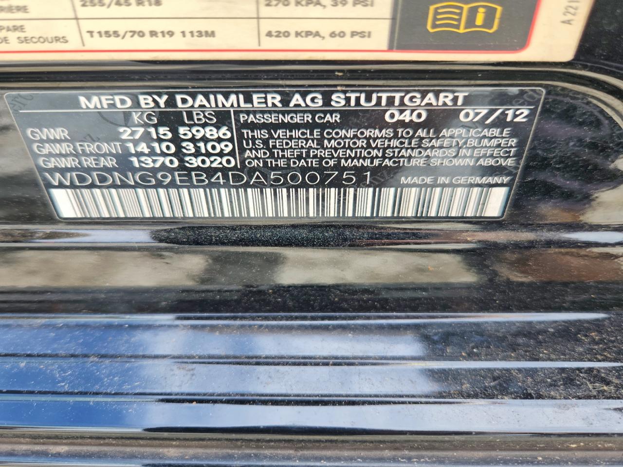 2013 Mercedes-benz S 550 4matic Black vin: WDDNG9EB4DA500751