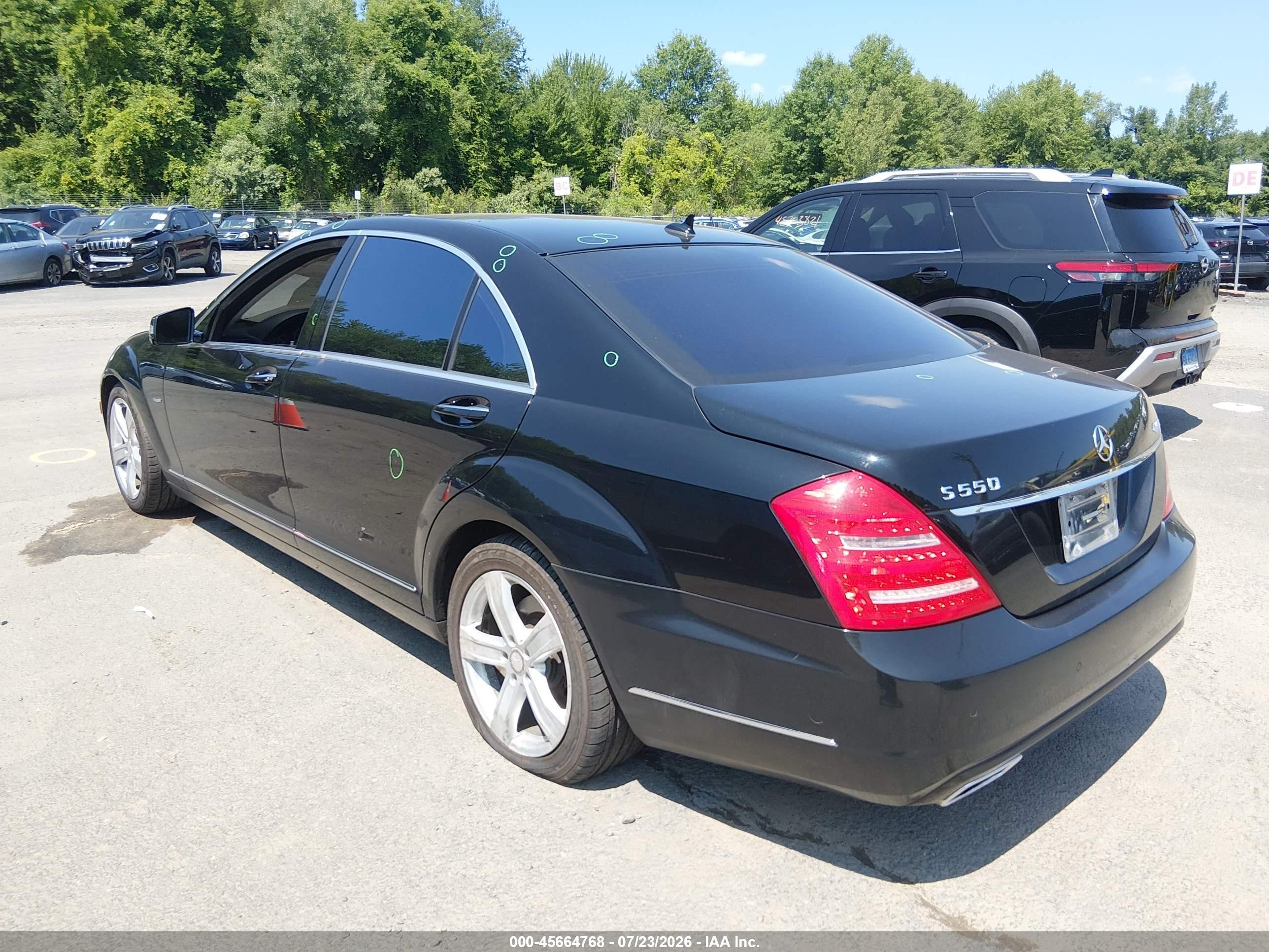 2012 Mercedes-benz S 550 4matic Black vin: WDDNG9EB5CA478127
