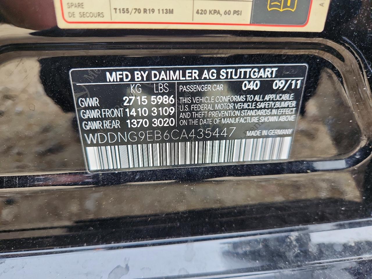 2012 Mercedes-benz S 550 4matic Black vin: WDDNG9EB6CA435447