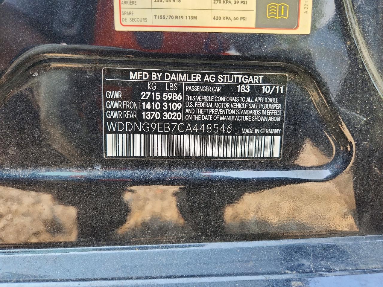 2012 Mercedes-benz S 550 4matic Black vin: WDDNG9EB7CA448546