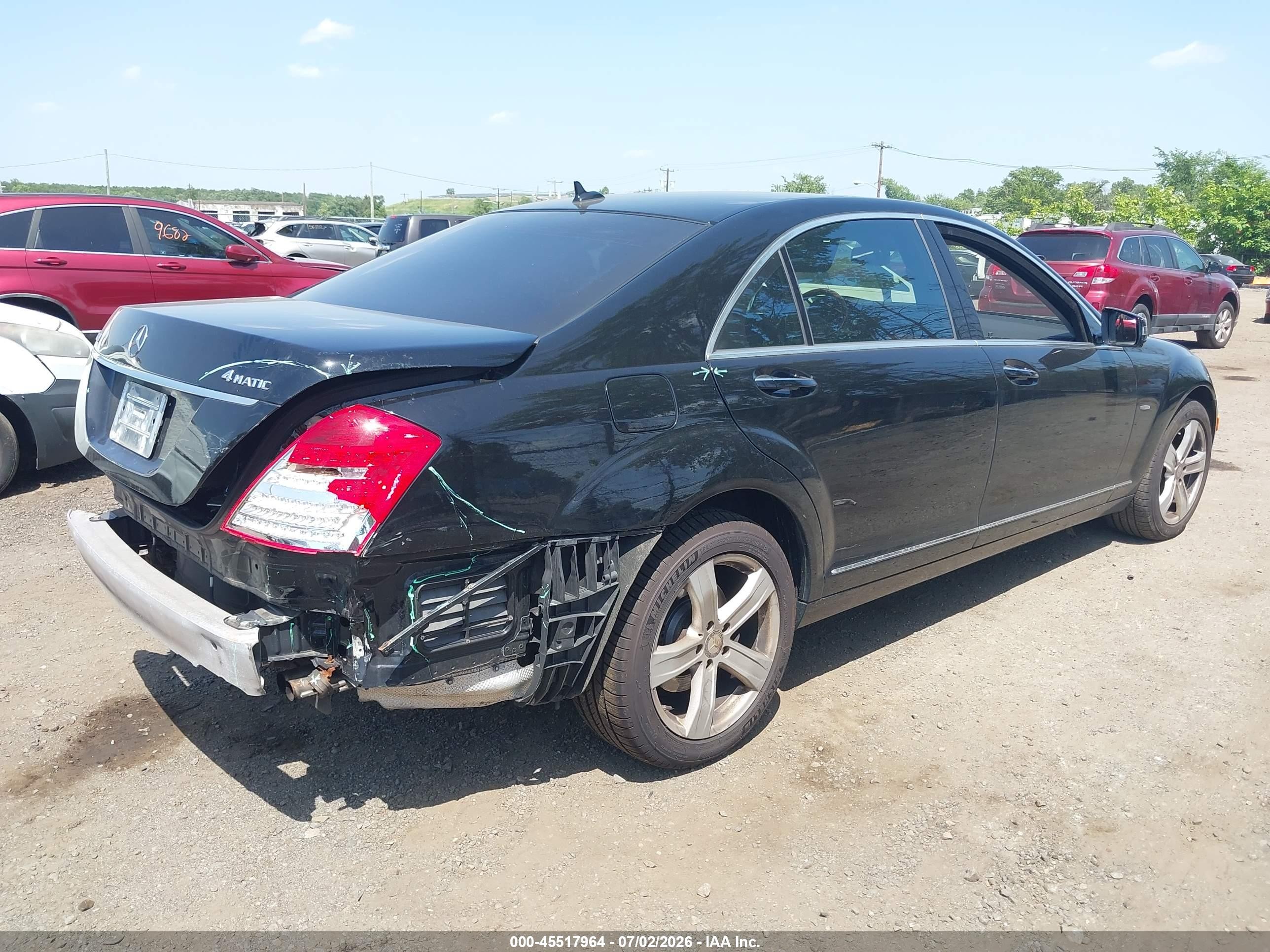 2012 Mercedes-benz S 550 4matic Black vin: WDDNG9EBXCA453501
