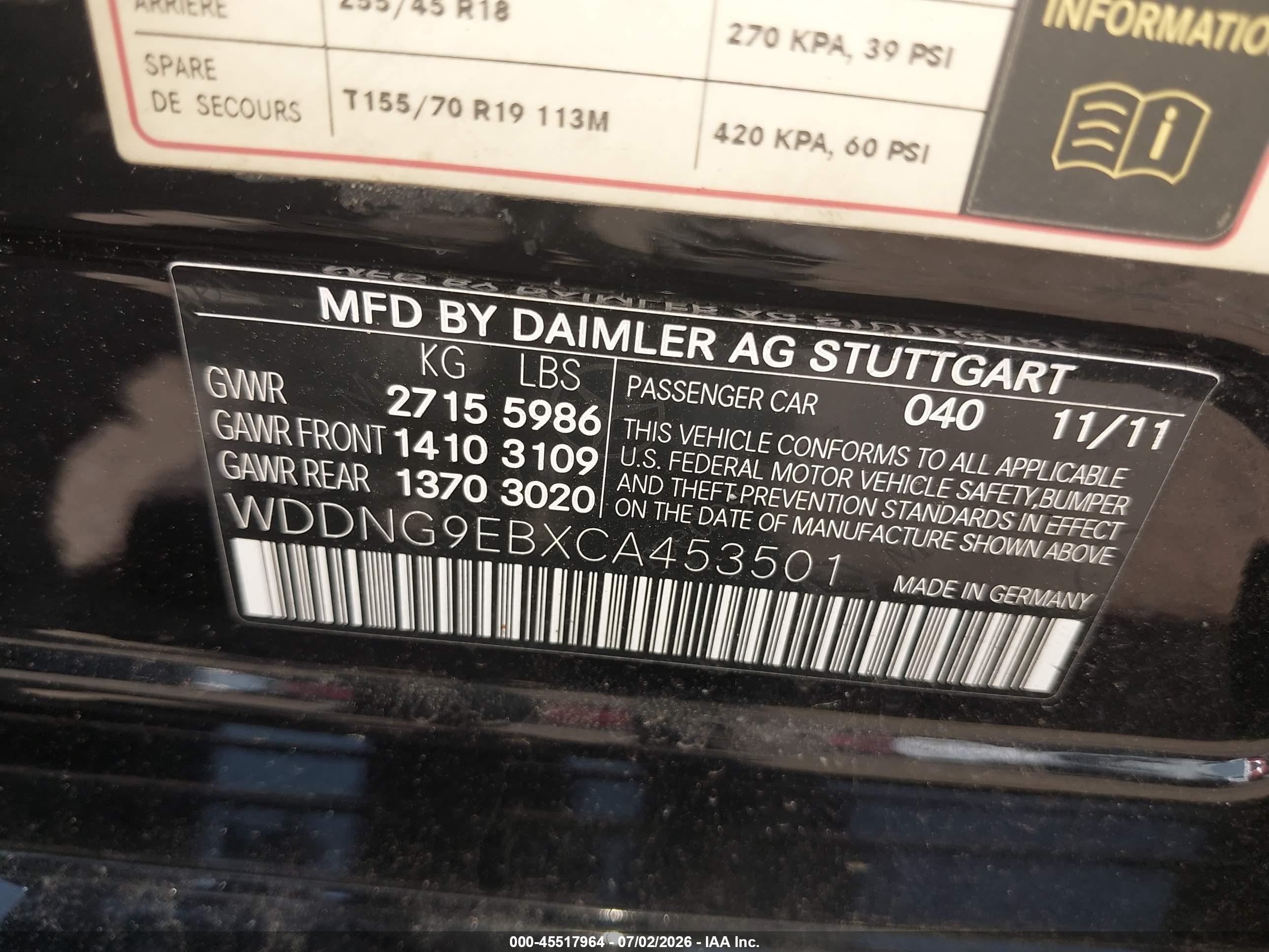 2012 Mercedes-benz S 550 4matic Black vin: WDDNG9EBXCA453501