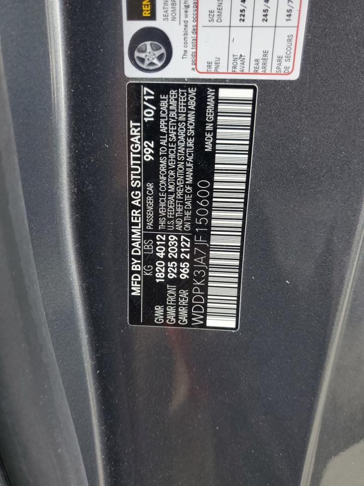 2018 Mercedes-benz Slc 300   Gray vin: WDDPK3JA7JF150600