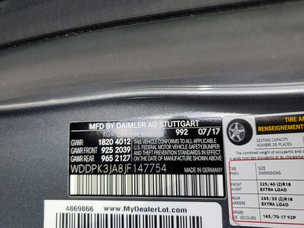2018 Mercedes-benz Slc 300 Charcoal vin: WDDPK3JA8JF147754
