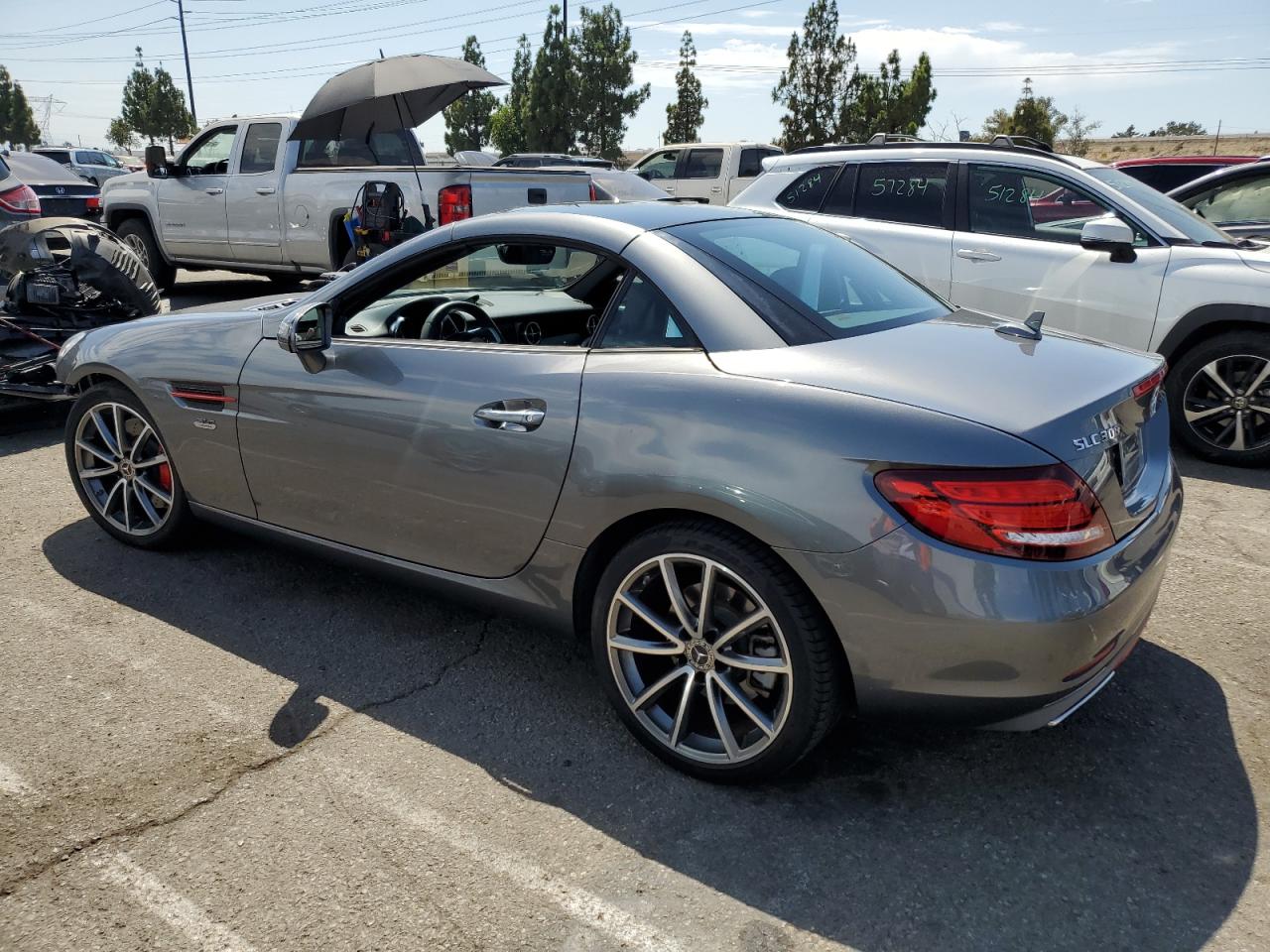 2018 Mercedes-benz Slc 300 Charcoal vin: WDDPK3JA8JF147754