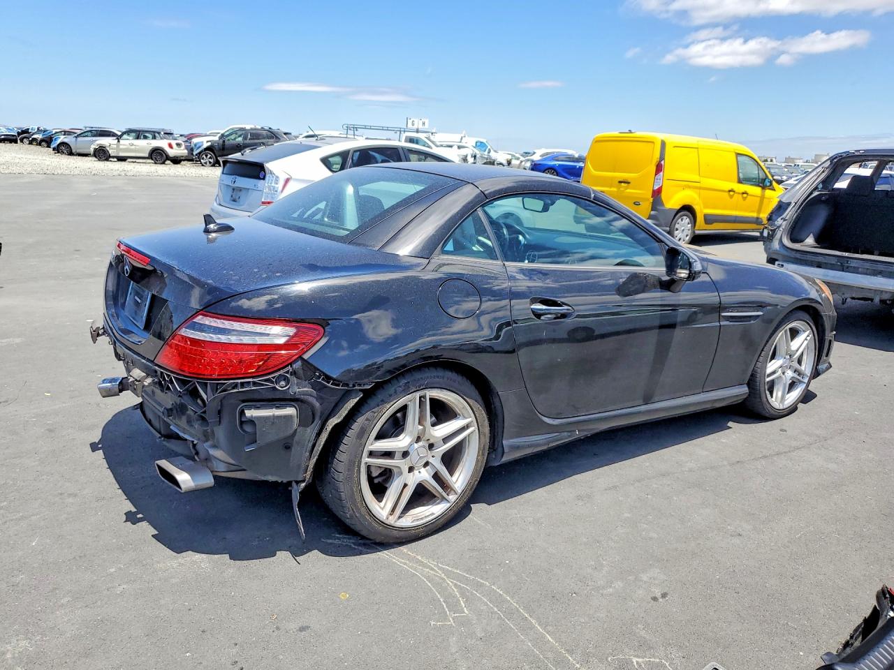 2012 Mercedes-benz Slk 250 Black vin: WDDPK4HA0CF046688