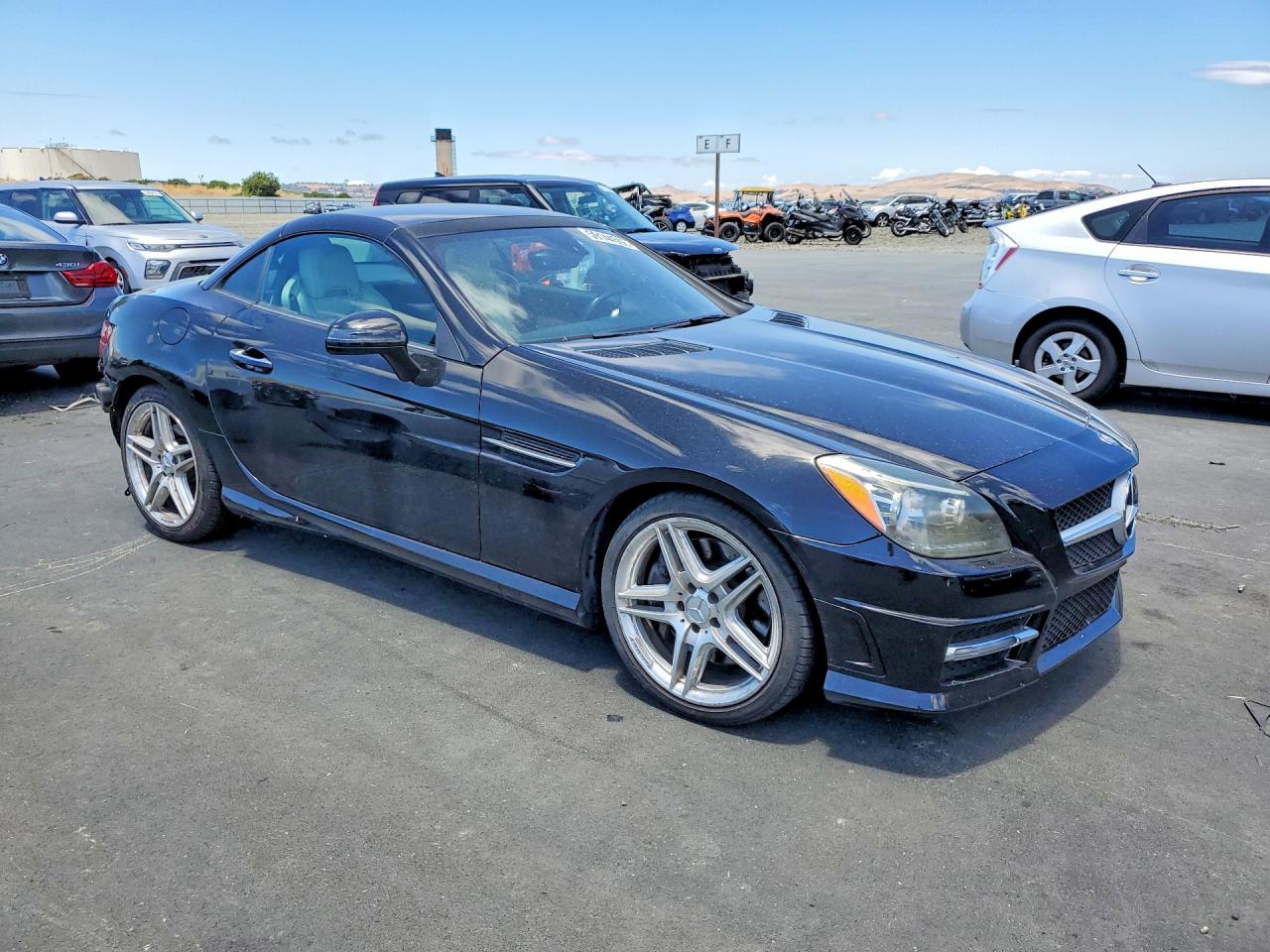 2012 Mercedes-benz Slk 250 Black vin: WDDPK4HA0CF046688