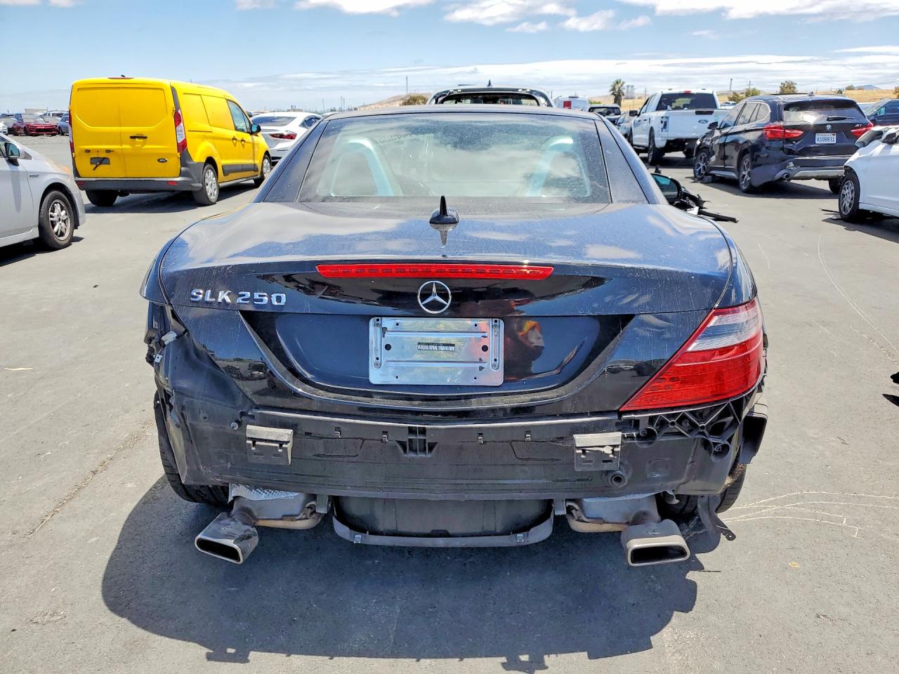 2012 Mercedes-benz Slk 250 Black vin: WDDPK4HA0CF046688