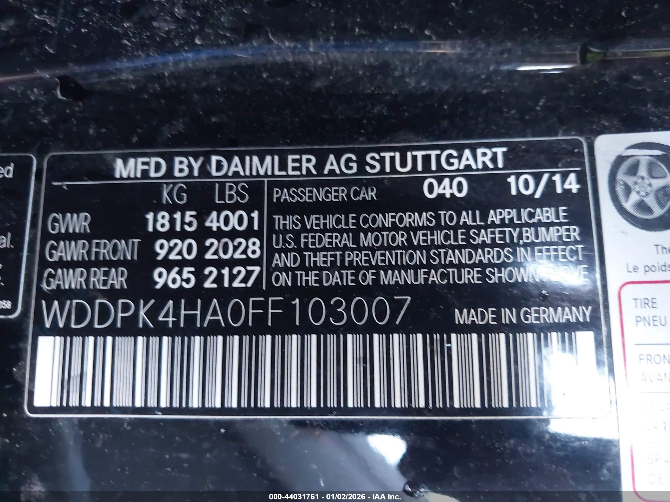 2015 Mercedes-benz Slk 250   Black vin: WDDPK4HA0FF103007