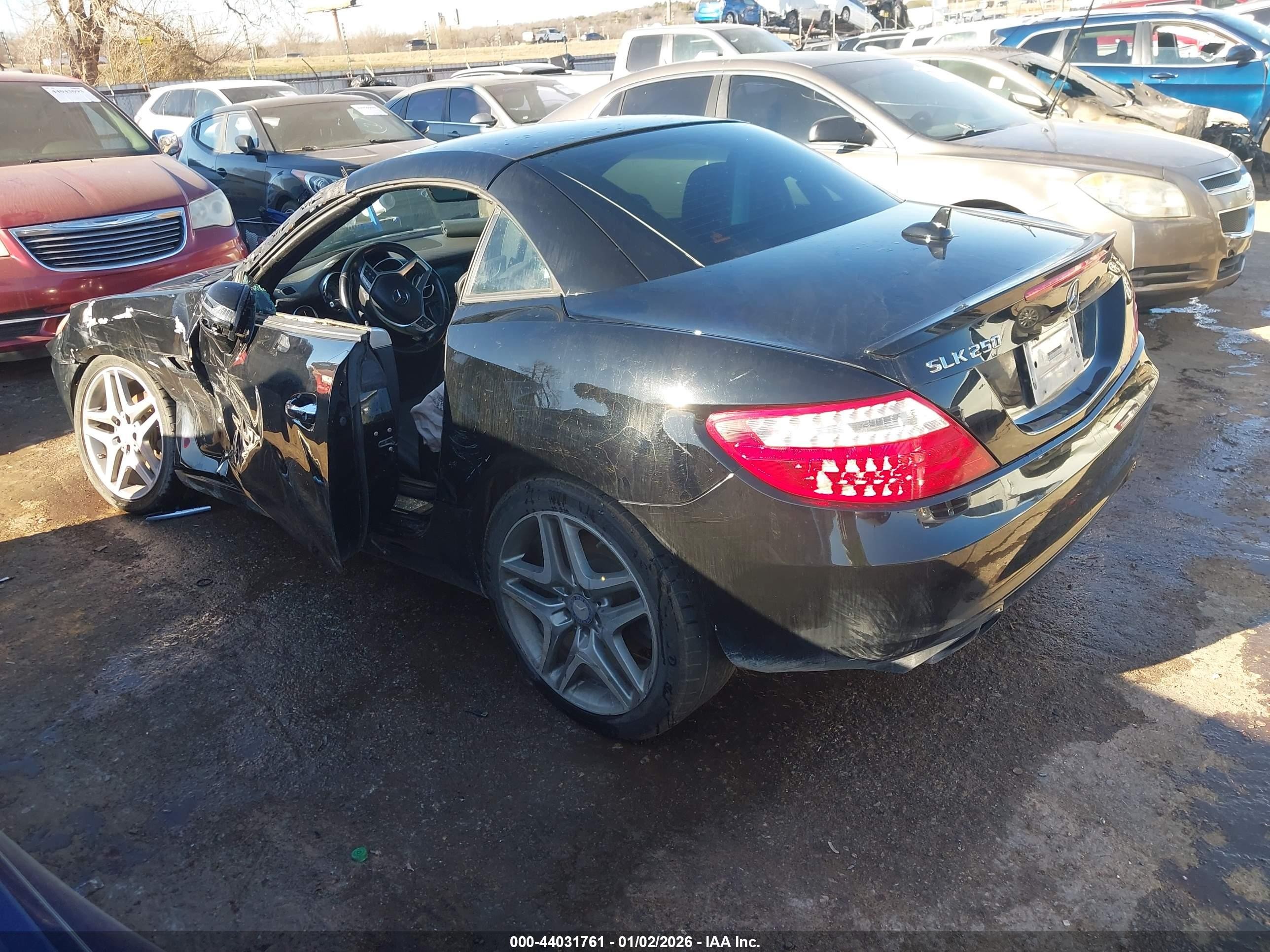 2015 Mercedes-benz Slk 250   Black vin: WDDPK4HA0FF103007