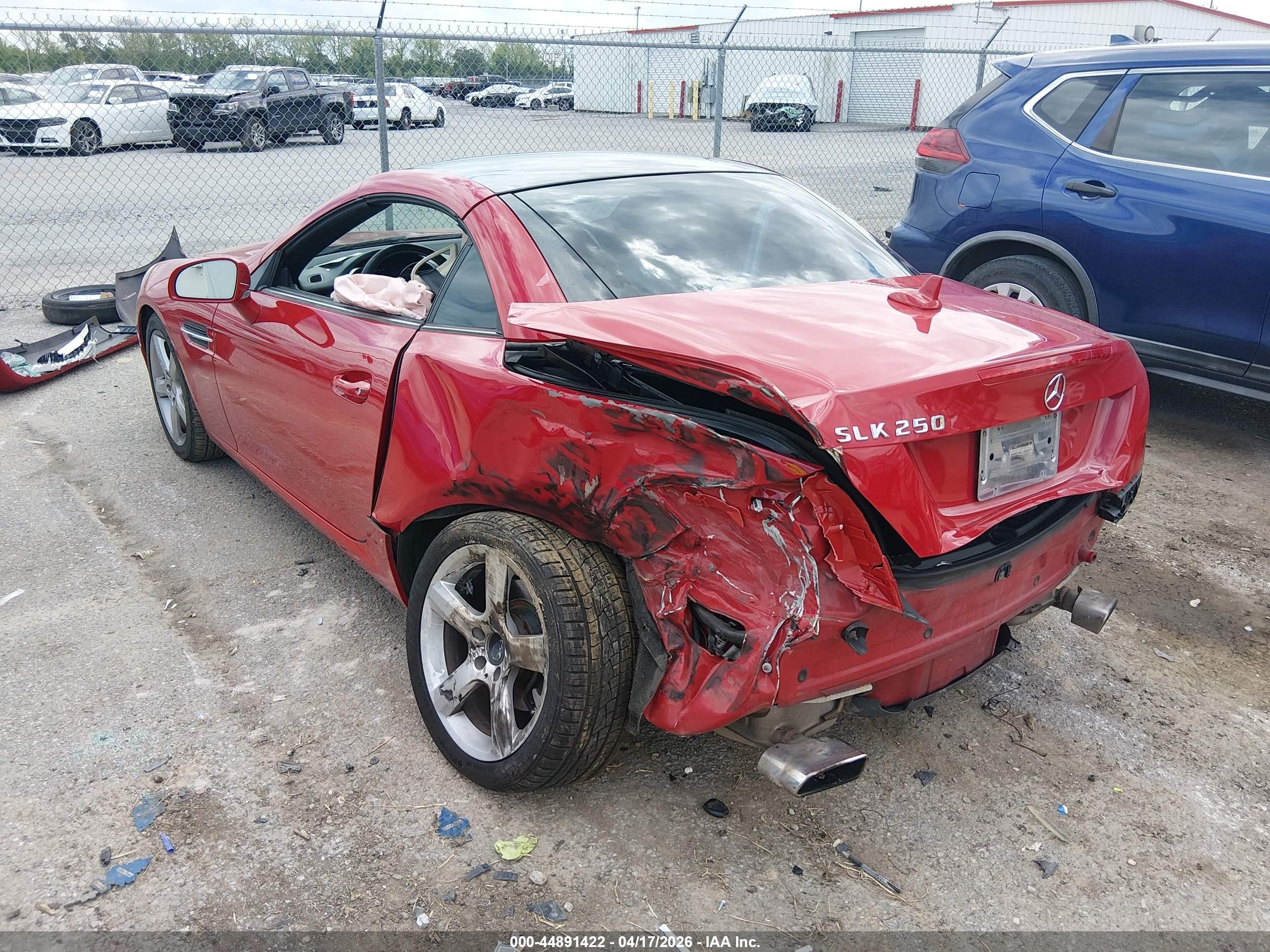 2012 Mercedes-benz Slk 250   Red vin: WDDPK4HA1CF034758