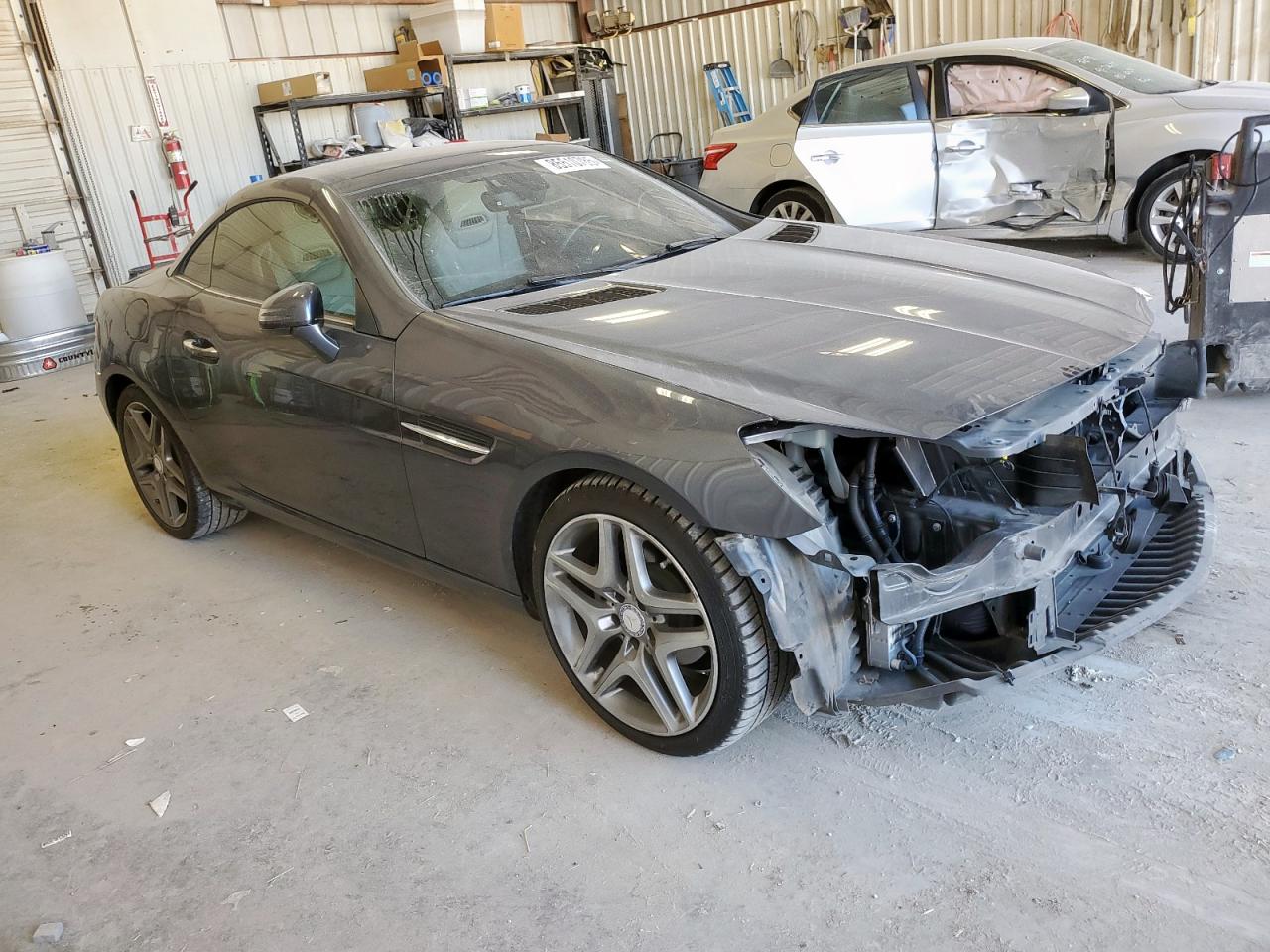 2014 Mercedes-benz Slk 250 Gray vin: WDDPK4HA2EF084068