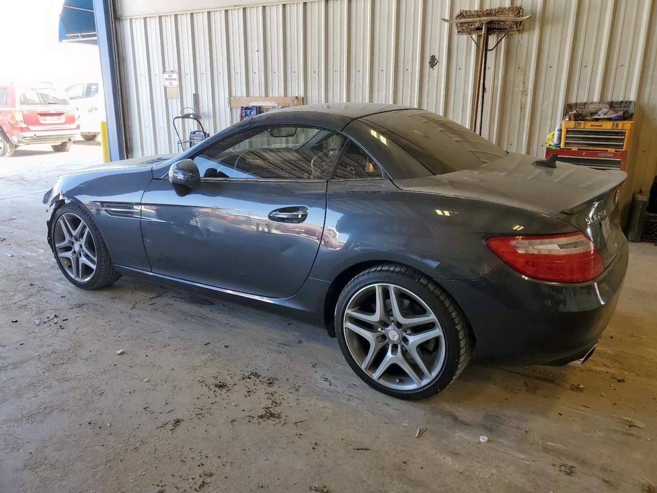 2014 Mercedes-benz Slk 250 Gray vin: WDDPK4HA2EF084068