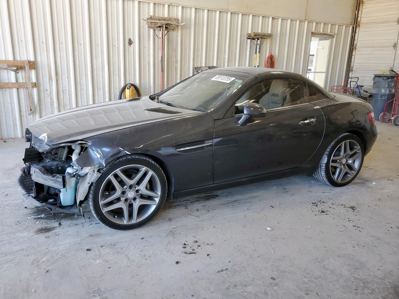 2014 Mercedes-benz Slk 250 Gray vin: WDDPK4HA2EF084068