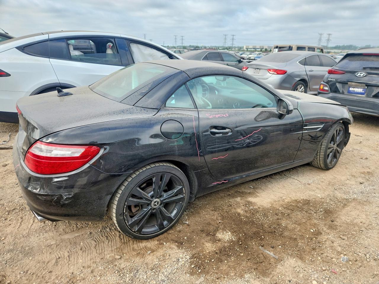 2013 Mercedes-benz Slk 250 Black vin: WDDPK4HA3DF055483