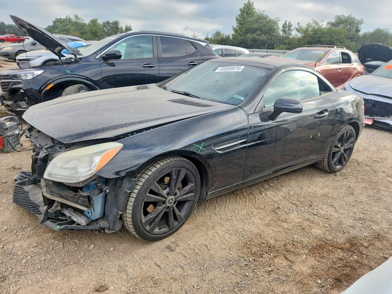2013 Mercedes-benz Slk 250 Black vin: WDDPK4HA3DF055483