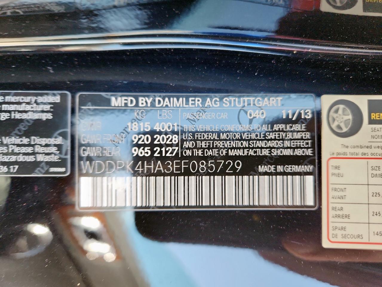 2014 Mercedes-benz Slk 250 Black vin: WDDPK4HA3EF085729