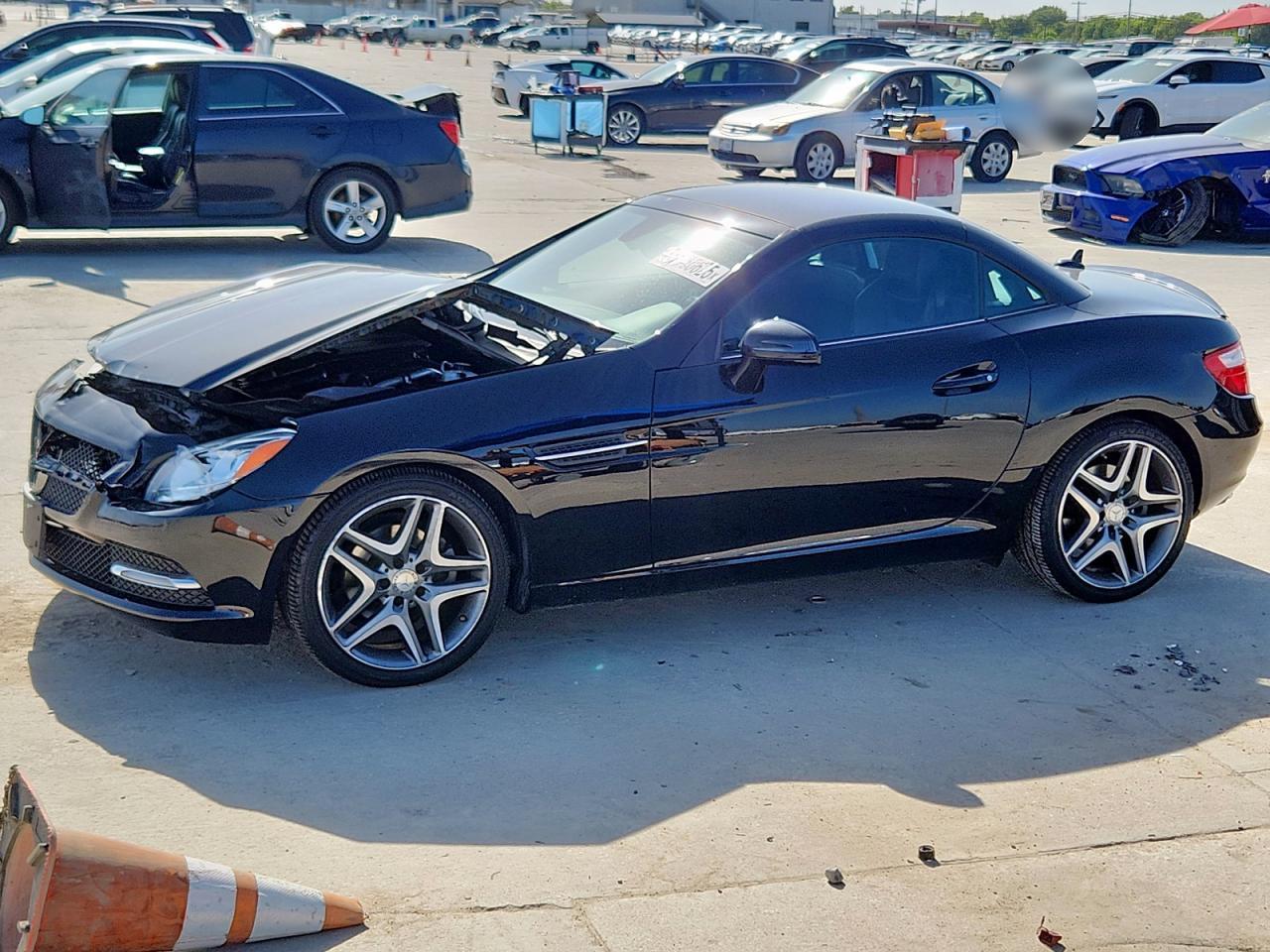 2014 Mercedes-benz Slk 250 Black vin: WDDPK4HA3EF085729
